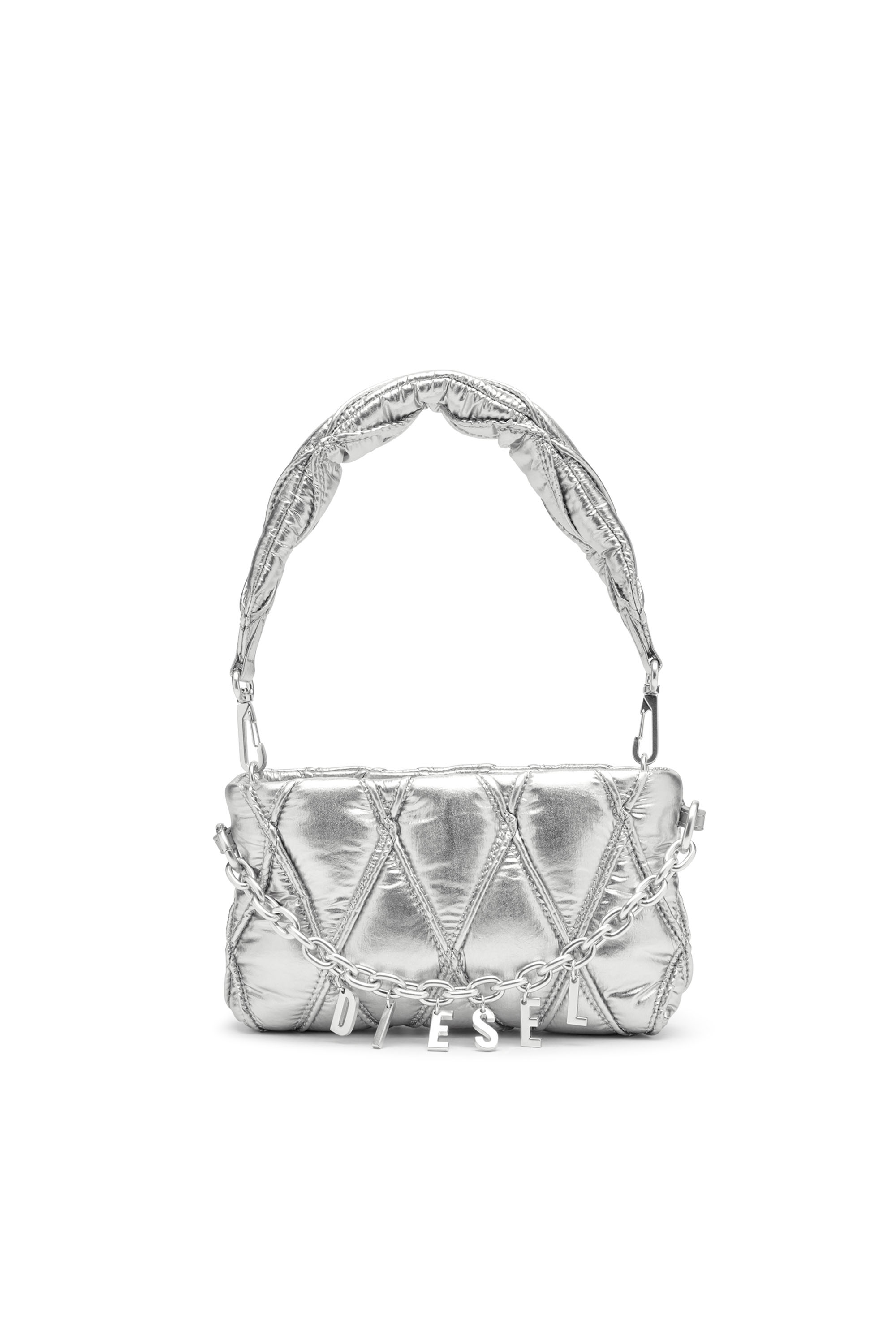 Diesel - CHARM-D POUCH, Porte-monnaie en nylon m&eacute;tallis&eacute; matelass&eacute; Femme in ToBeDefined - 1