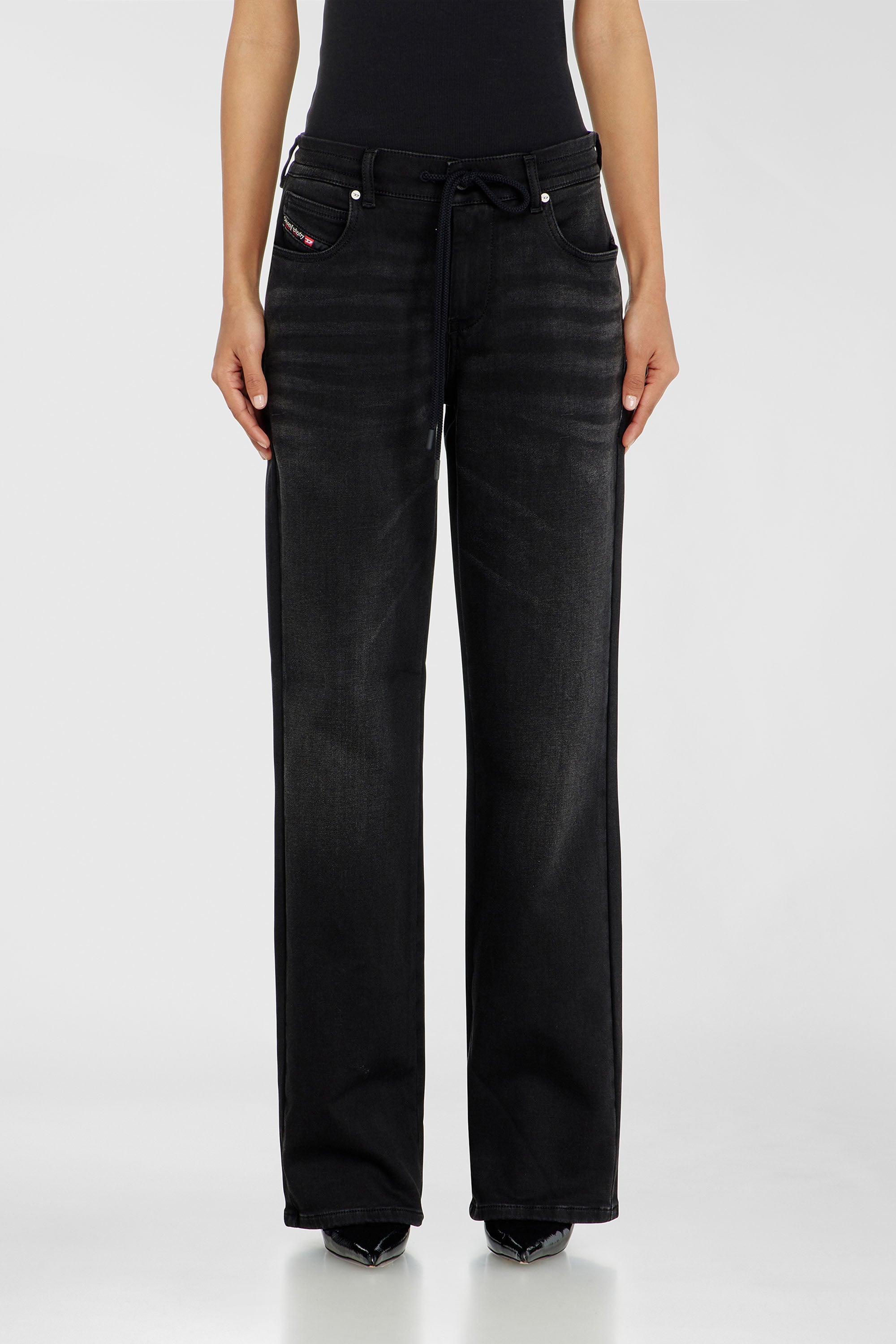 Diesel - Regular 2071 D-Meel Joggjeans&reg; 09P90 Femme, Noir/Gris fonc&eacute; - Image 1