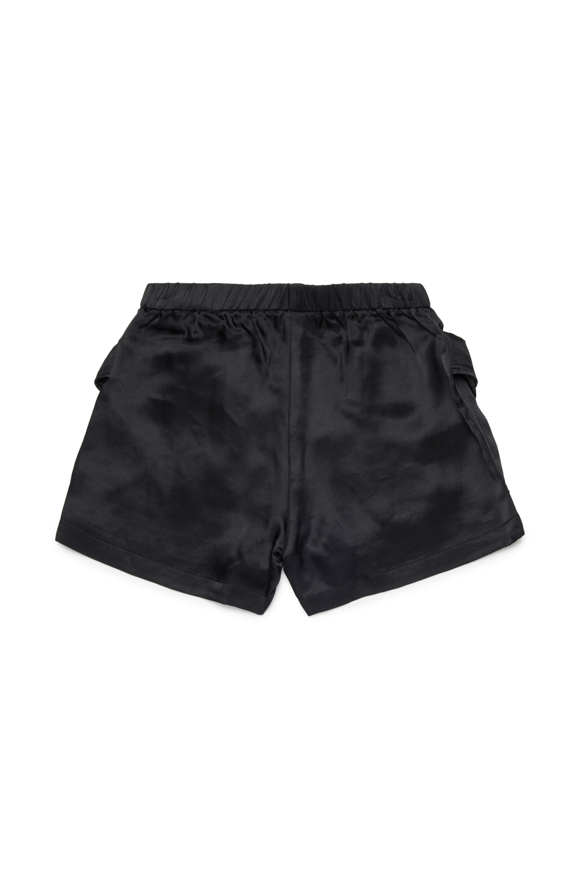 Diesel - PSAFFY, Shorts en satin avec poches plaqu&eacute;es Femme in Noir - 2