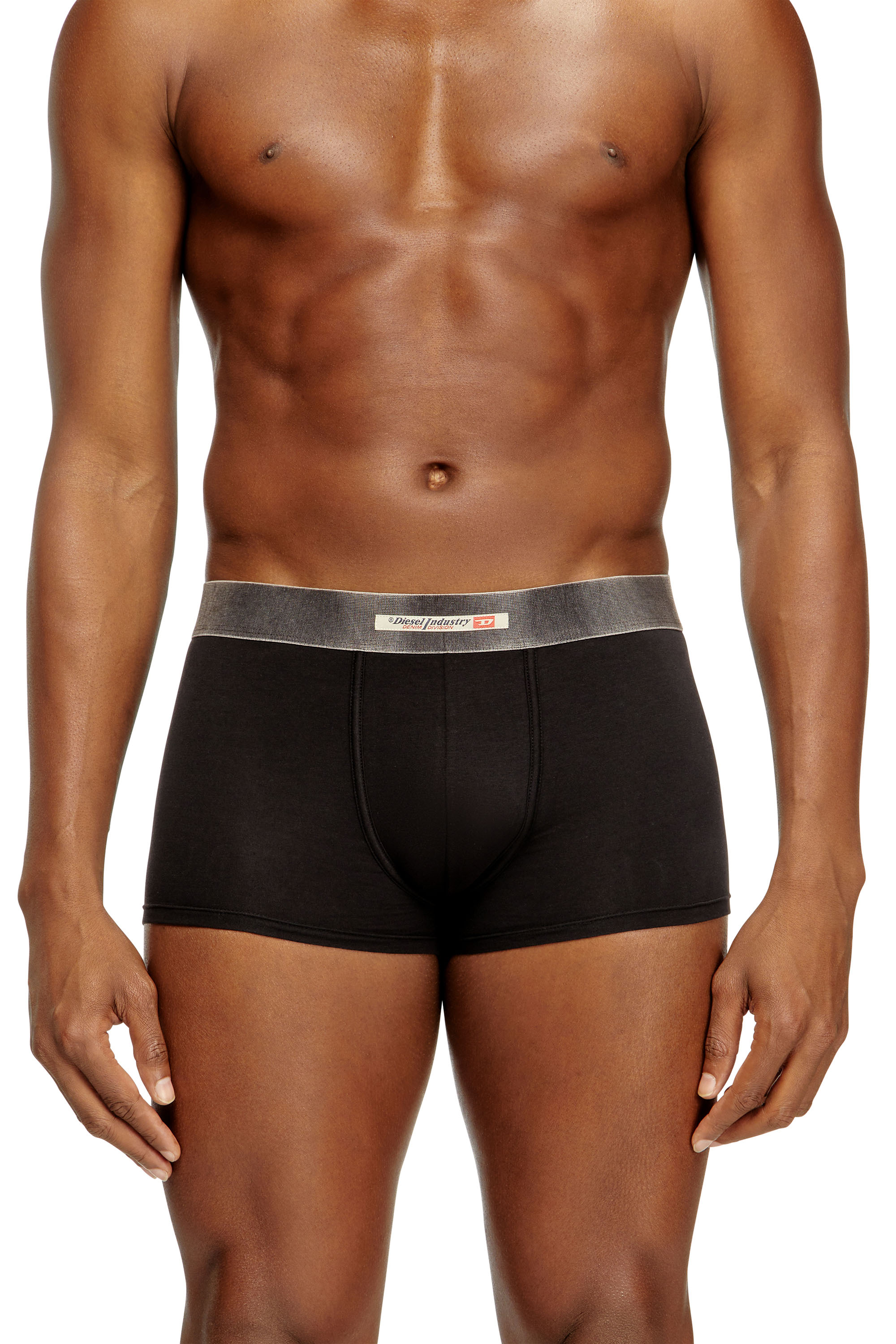 Diesel - DAMIEN-DNM-3PACK, Lot de 3 boxers en coton stretch avec ceinture en satin Homme in Noir - 2