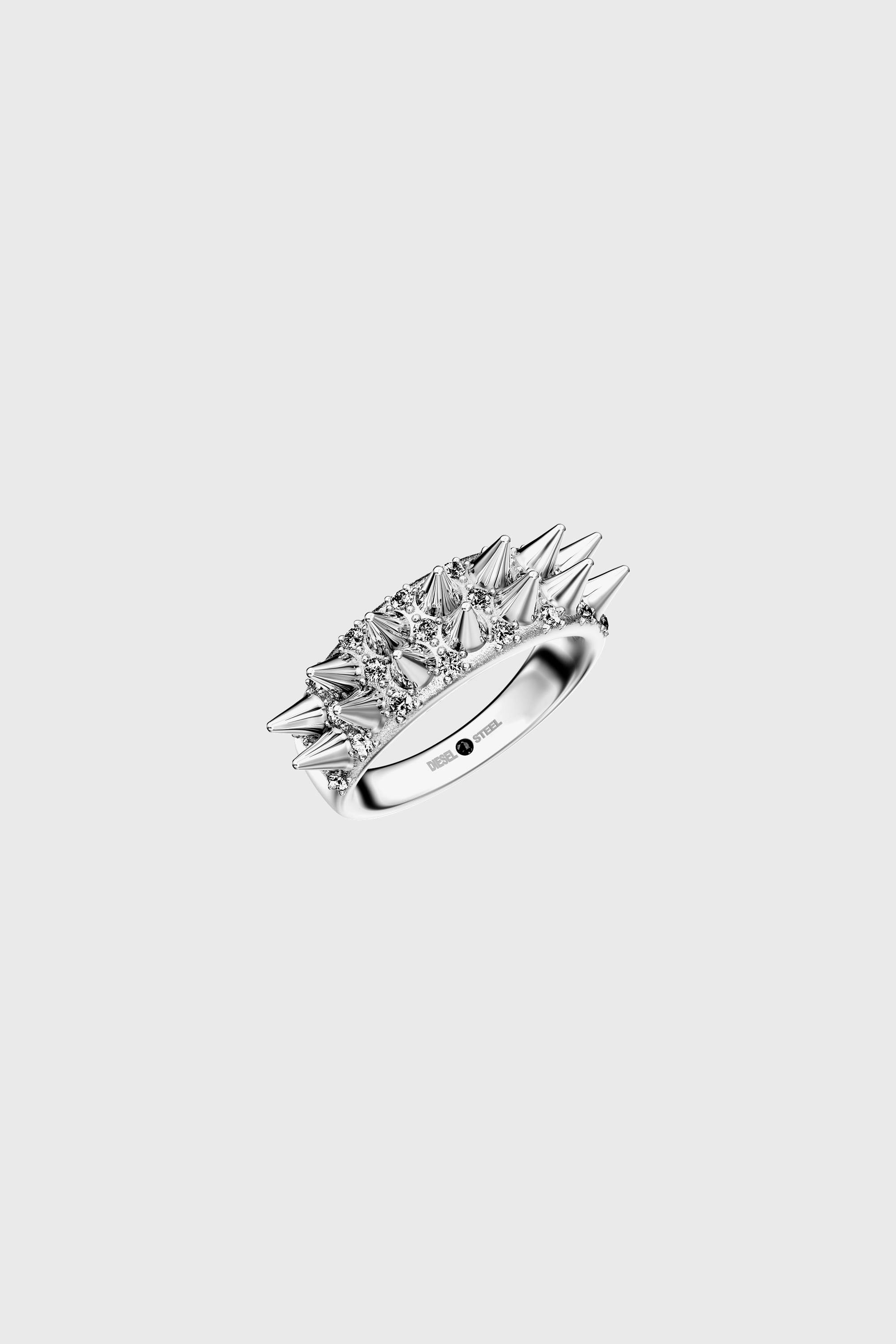 Diesel - DX1723040, Bague bande en acier inoxydable Mixte in Gris argent&eacute; - 1