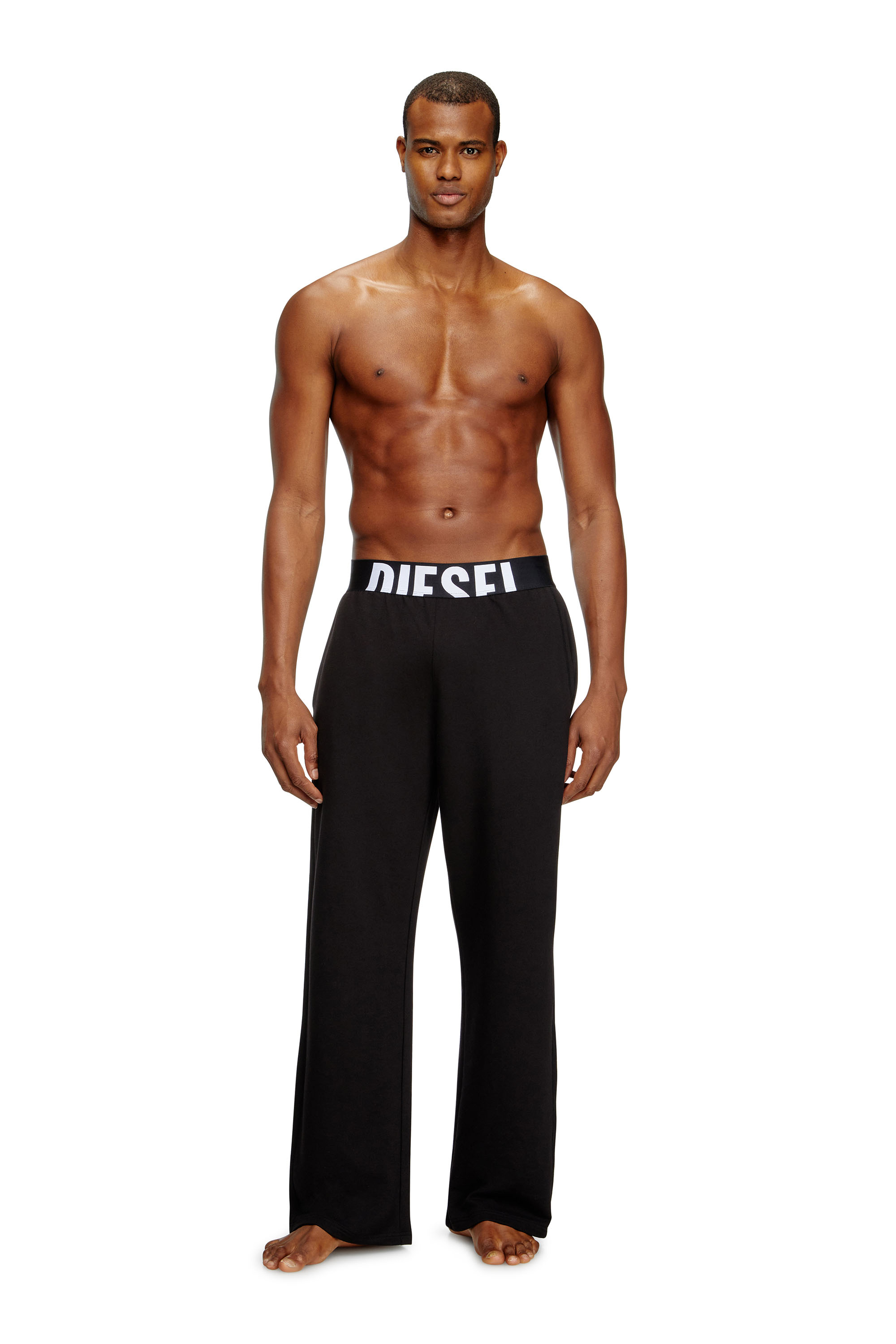Diesel - NOLAN-D-POP, Pantalon de pyjama avec logo tronqué Homme in Noir - 2