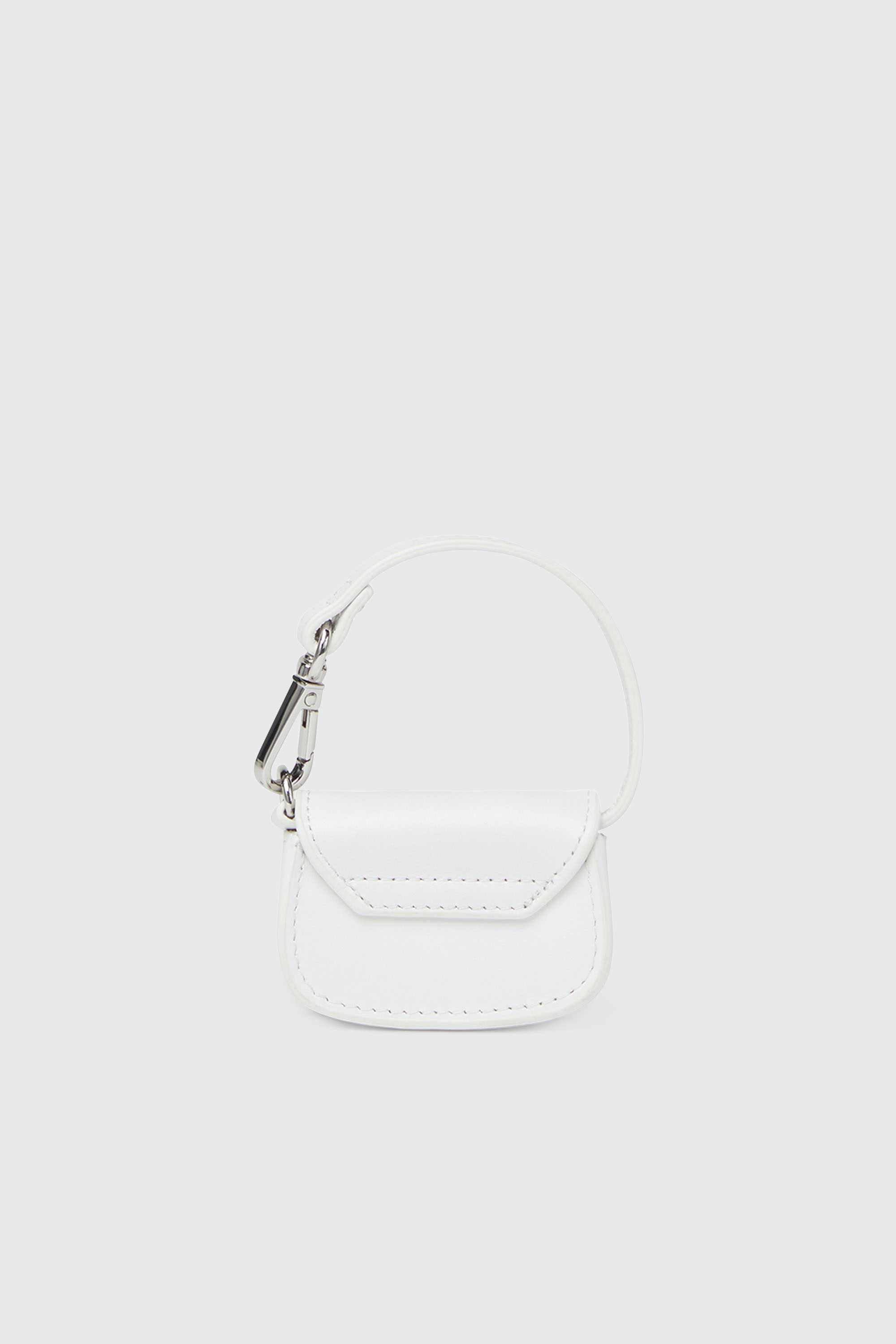 Diesel - 1DR MICRO, Breloque de sac en cuir Femme in Blanc - 2