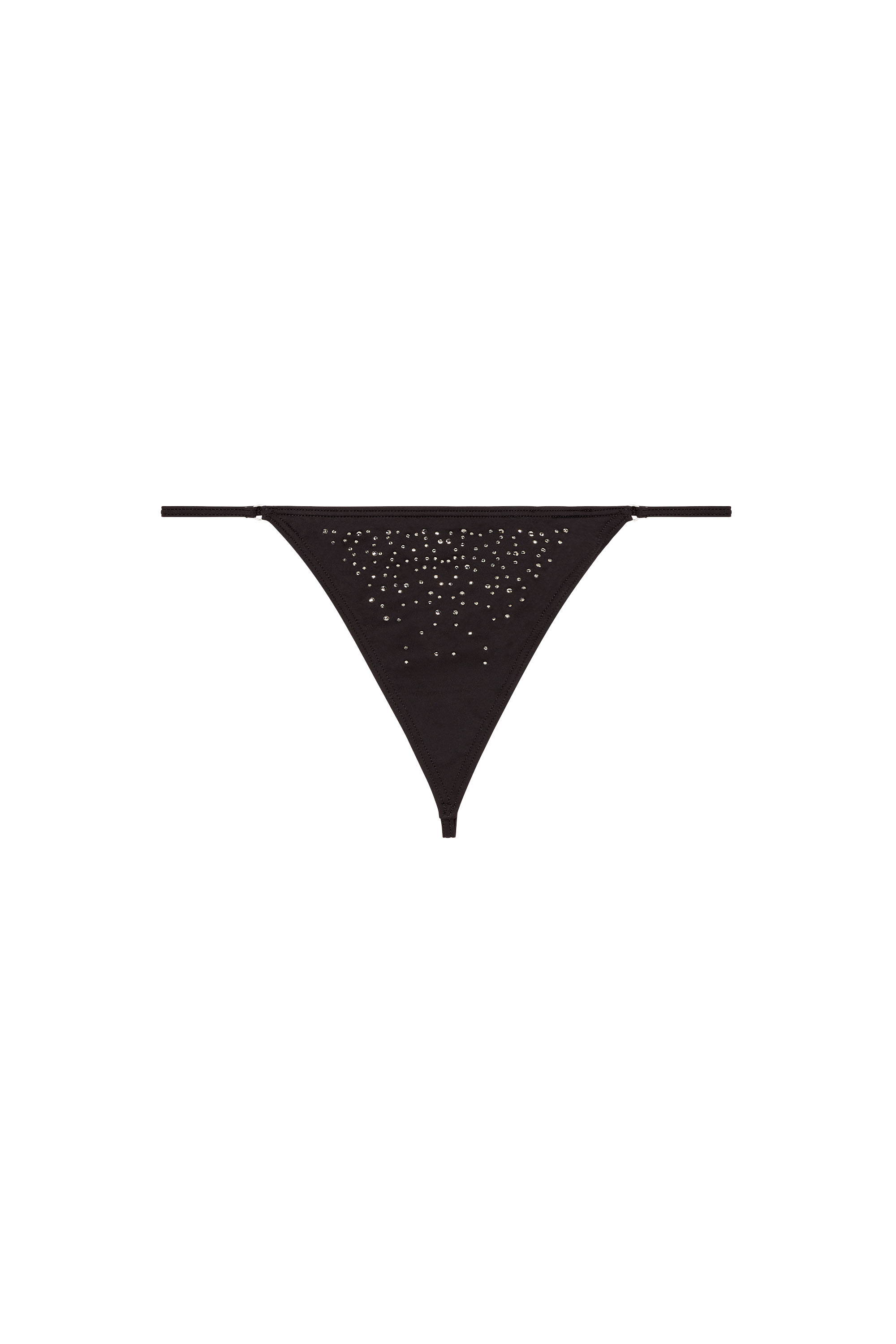 Diesel - D-STRING-DNM, String en microfibre avec cristaux Femme in Noir - 2