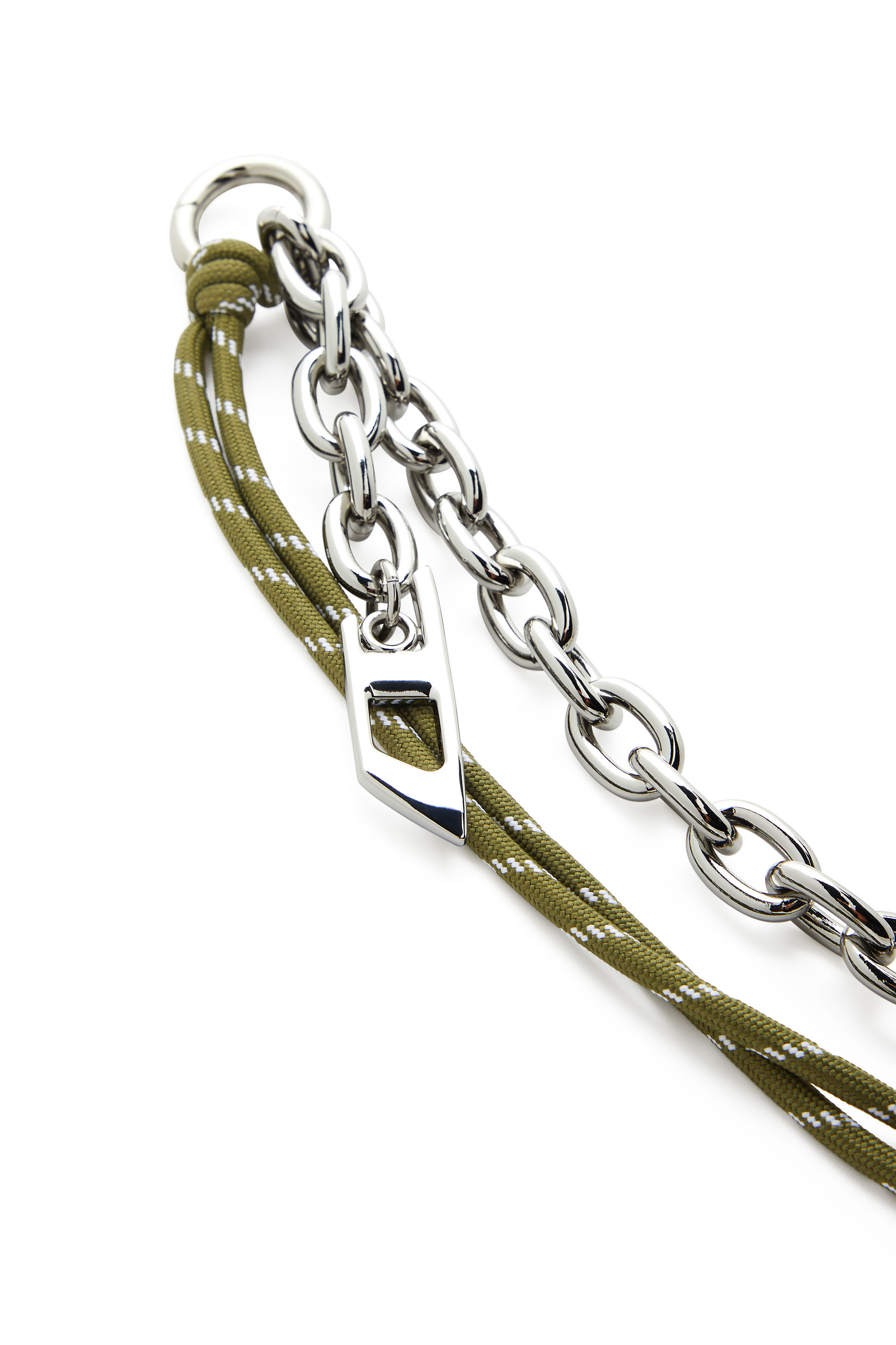 CHAIN-D L, Gris argenté/Vert