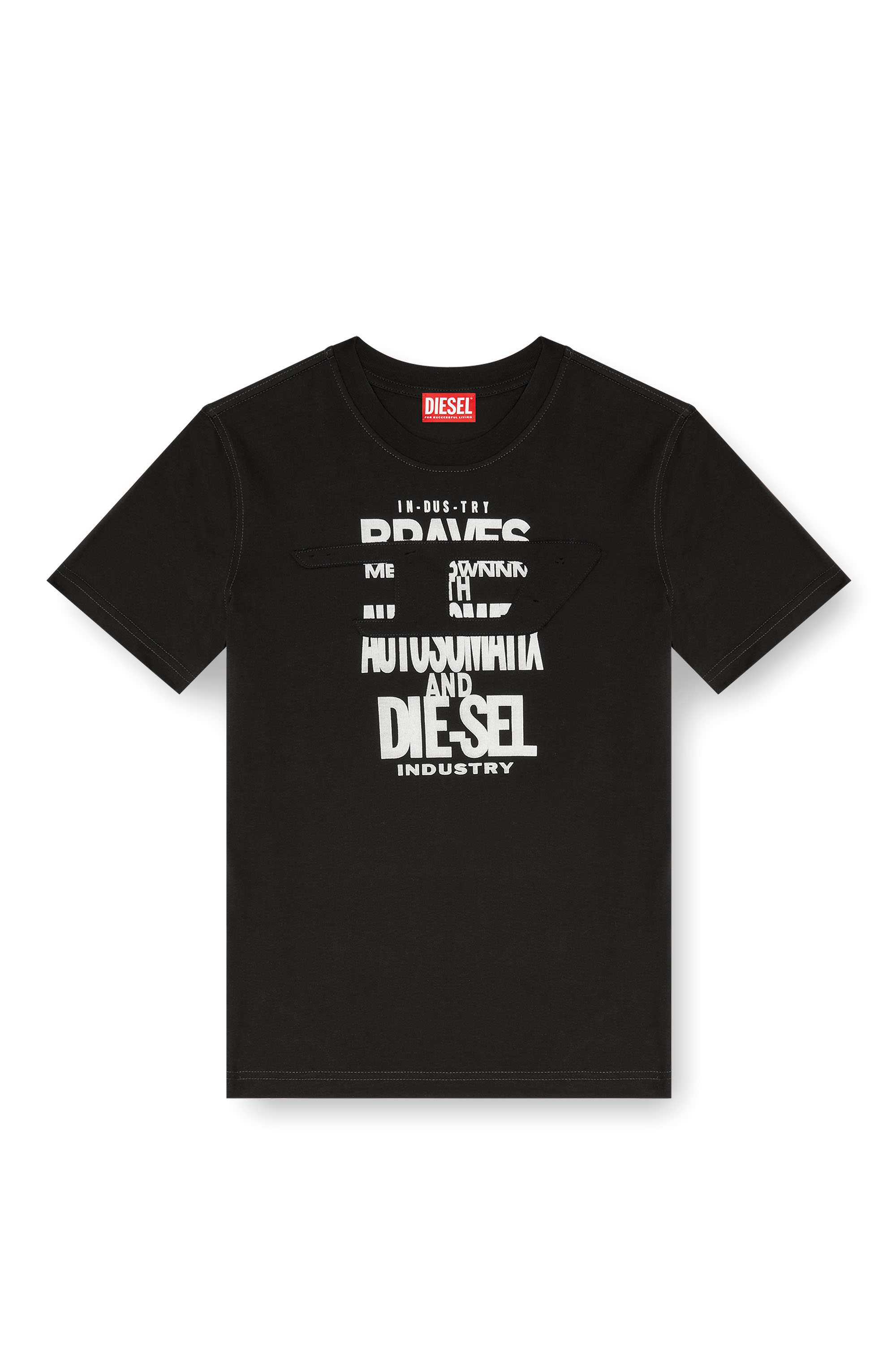 Diesel - T-REG-ZAL-V2, T-shirt en coton avec imprim&eacute; graphique Femme in Noir - 2