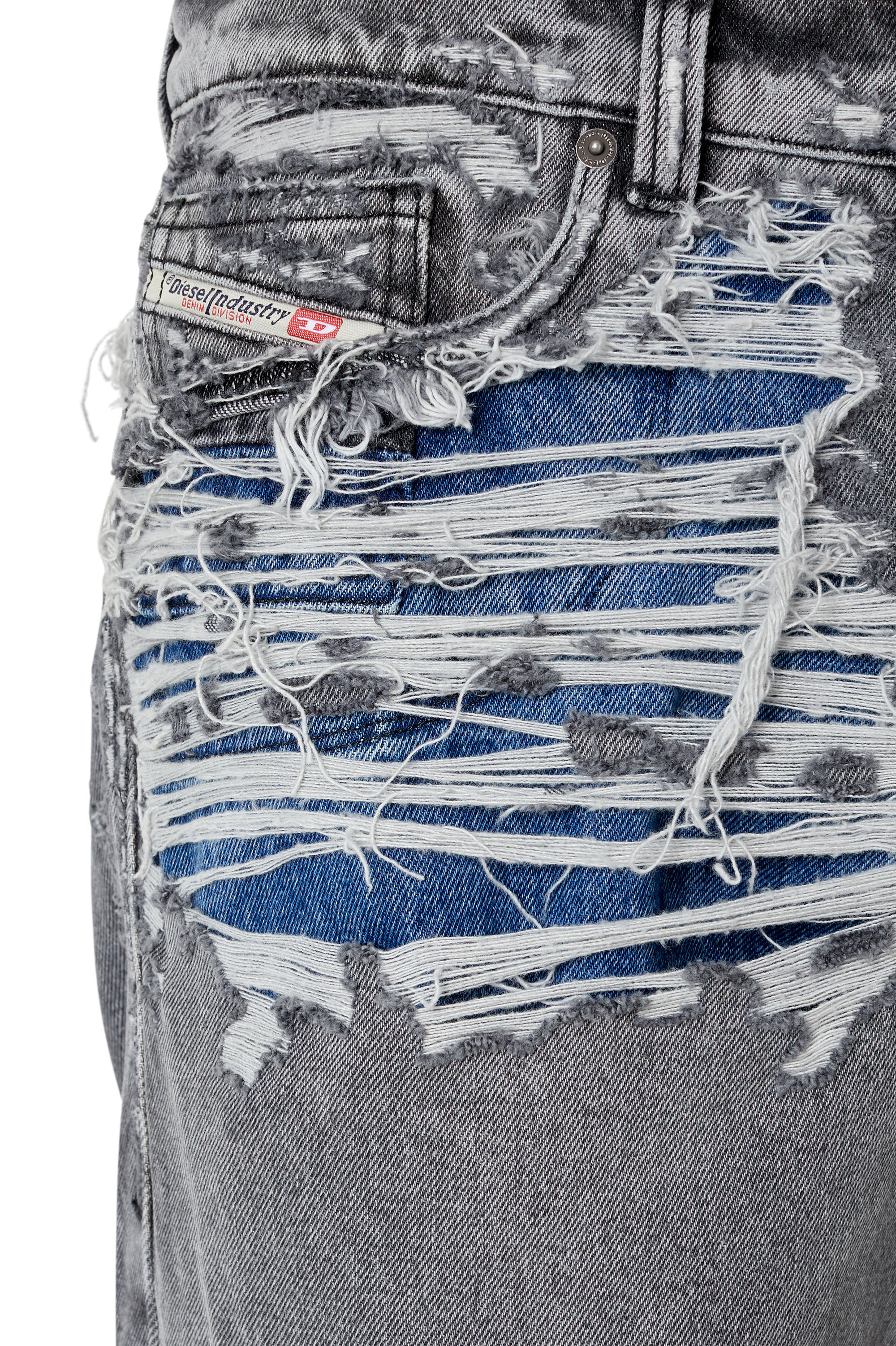 Diesel - 2010 D-Macs 007J4 Straight Jeans, Noir/Gris foncé - Image 3