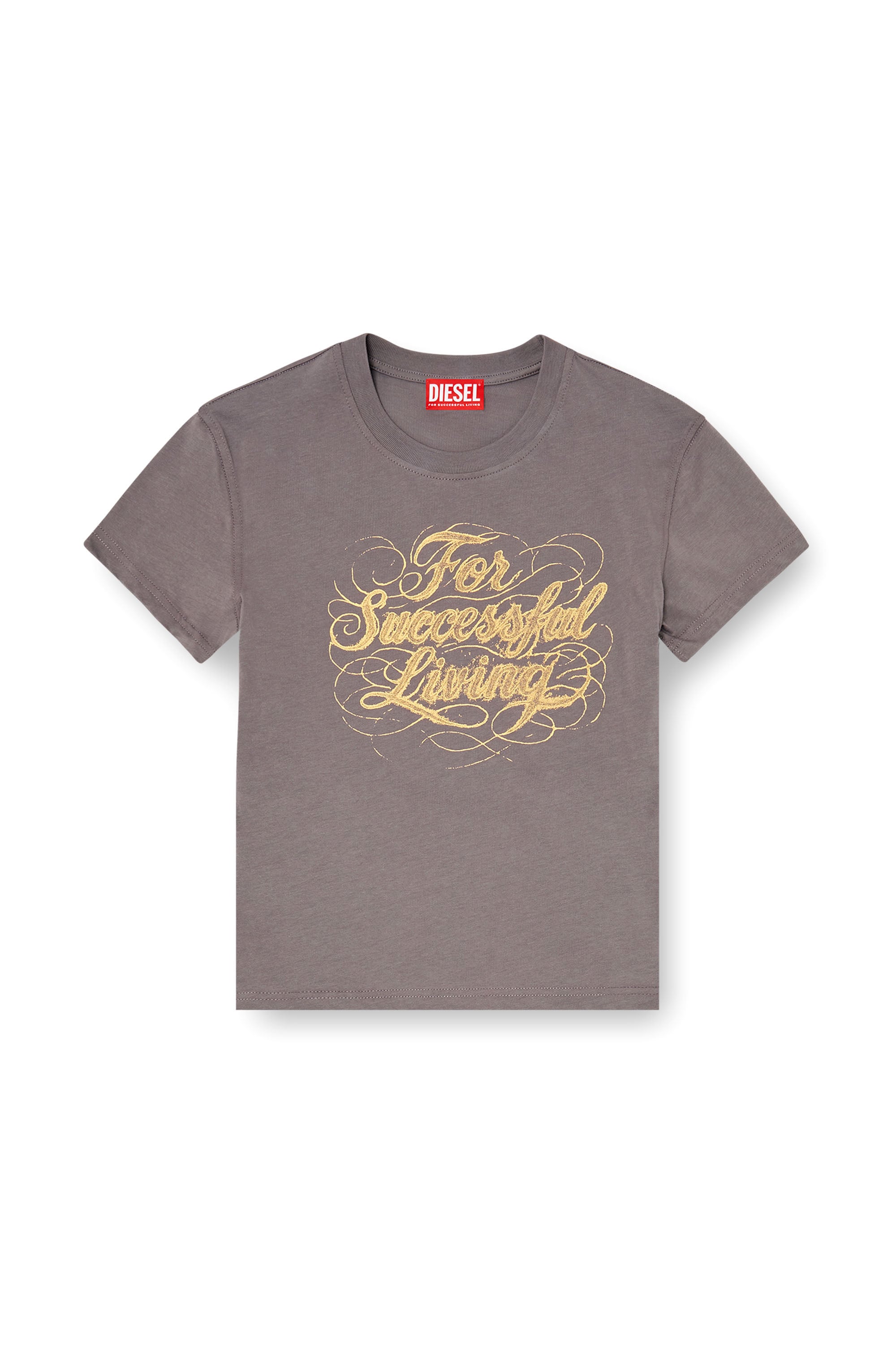 Diesel - T-ILA-AA4, T-shirt avec imprim&eacute; logo Femme in Gris - 3