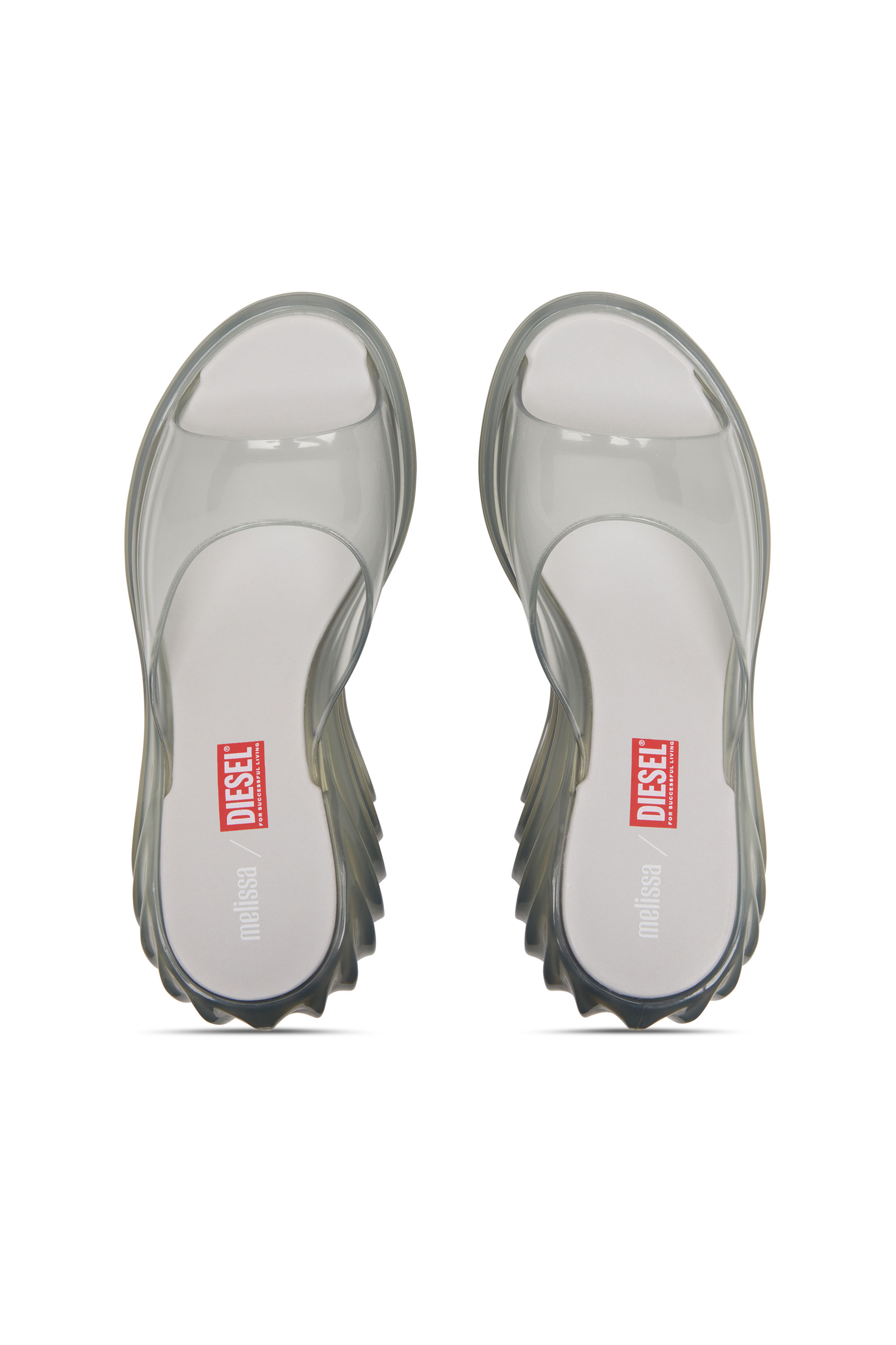 Diesel - MELISSA QUANTUM PLATFORM, Mule à plateforme en Melflex® Femme in Gris - 4