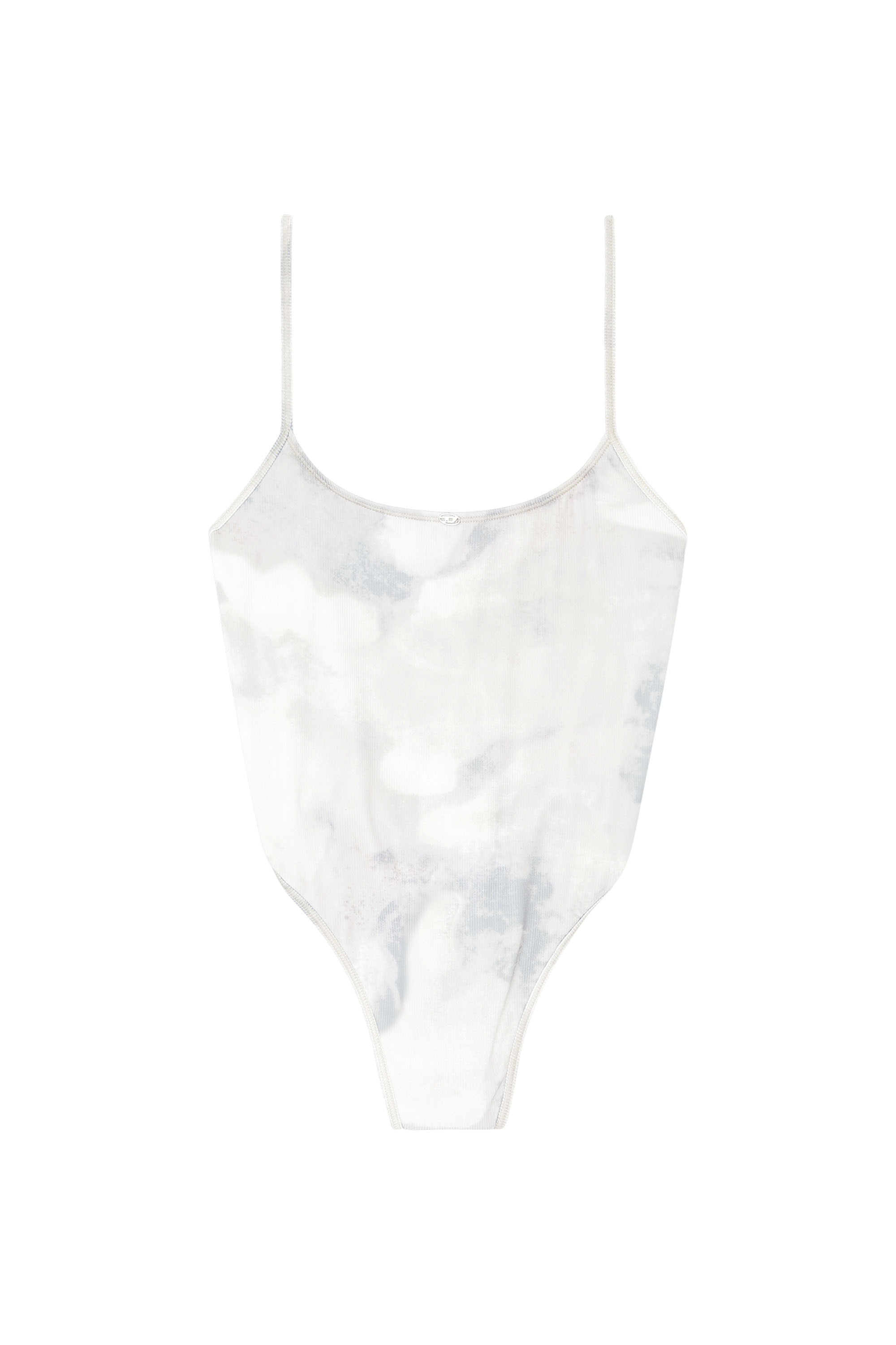 Diesel - ELLA-UTLT, Maillot de bain string c&ocirc;tel&eacute; &agrave; imprim&eacute; camouflage Femme in Blanc - 6