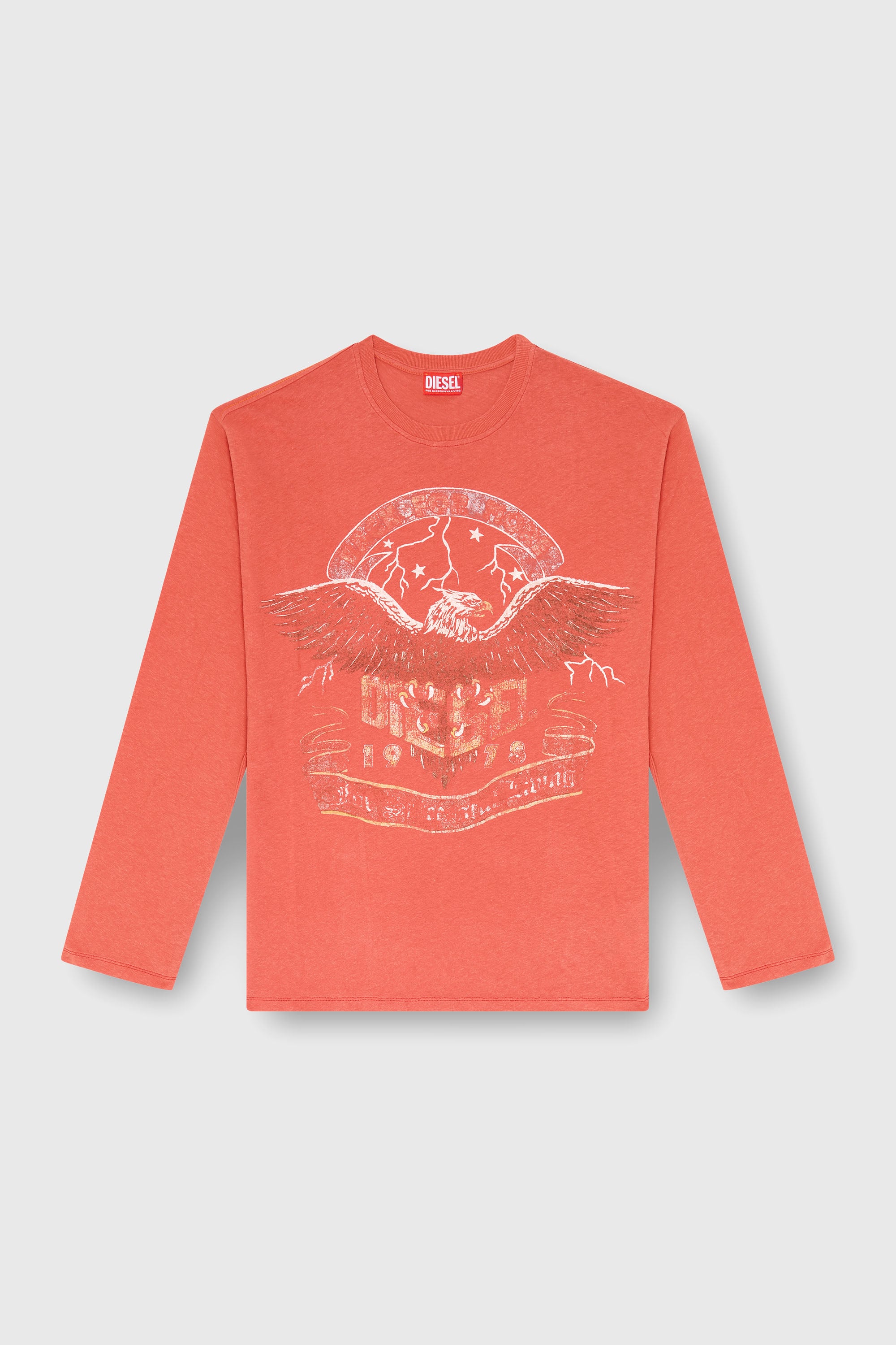 Diesel - T-GERI-LS, T-shirt &agrave; manches longues avec graphismes concert Homme in Rouge - 2