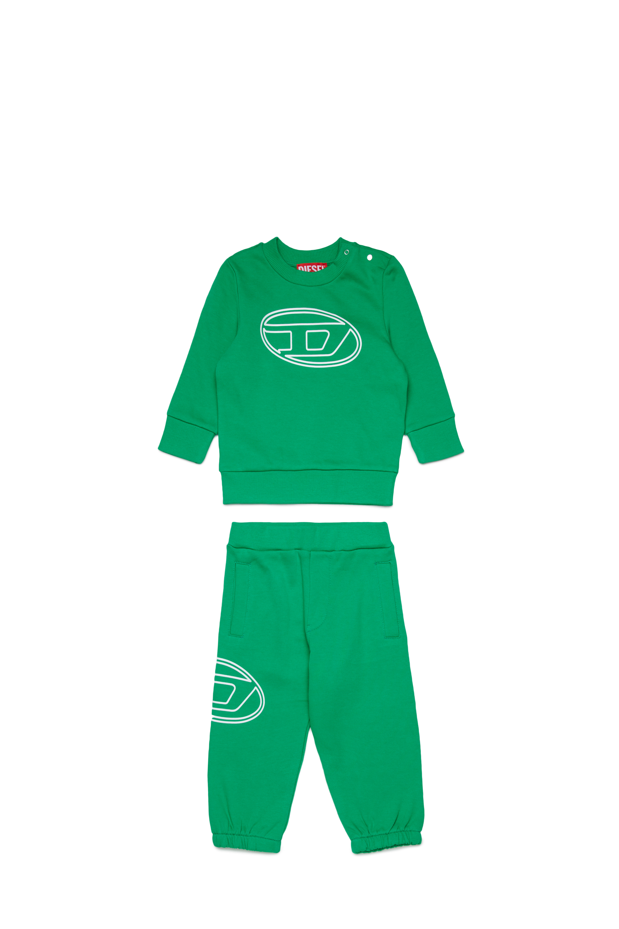 Diesel - STIMOTYB-SET, Combinaison en coton avec logo Mixte in Vert - 1