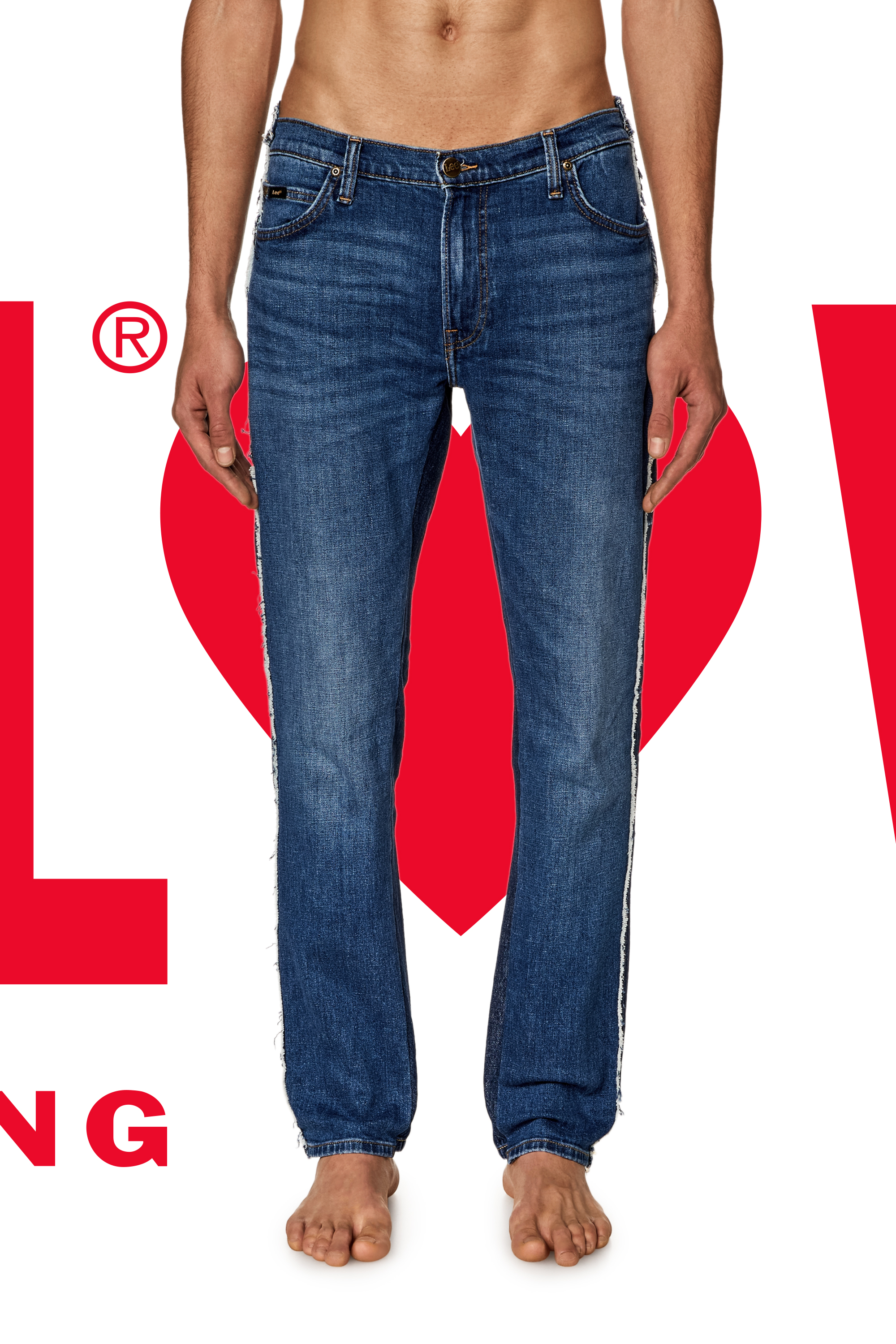 Diesel - Regular Jeans Dieseloves 04 09K47 Mixte, Bleu moyen - Image 3