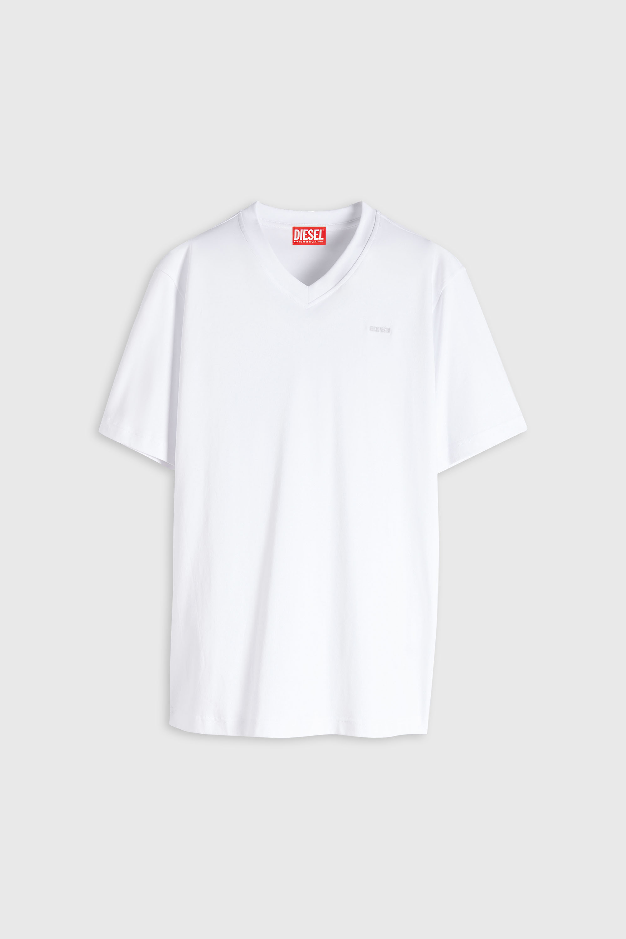 Diesel - T-ADJUST-V-MICRODIV, T-shirt &agrave; col en V avec micro logo brod&eacute; Homme in ToBeDefined - 2