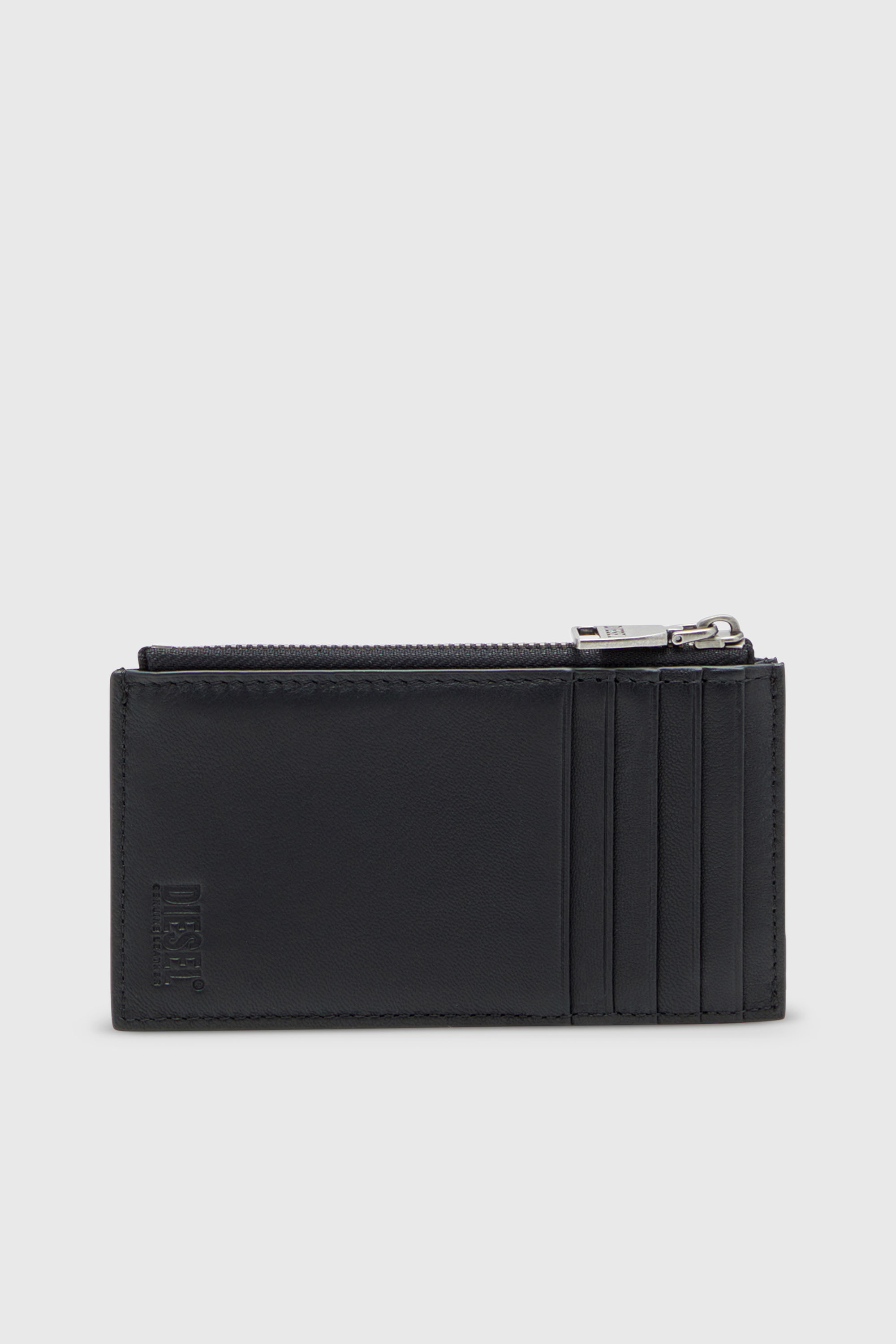 Diesel - BISCOTTO CARD HOLDER III, Porte-cartes plat en cuir semi-brillant Homme in Noir - 2