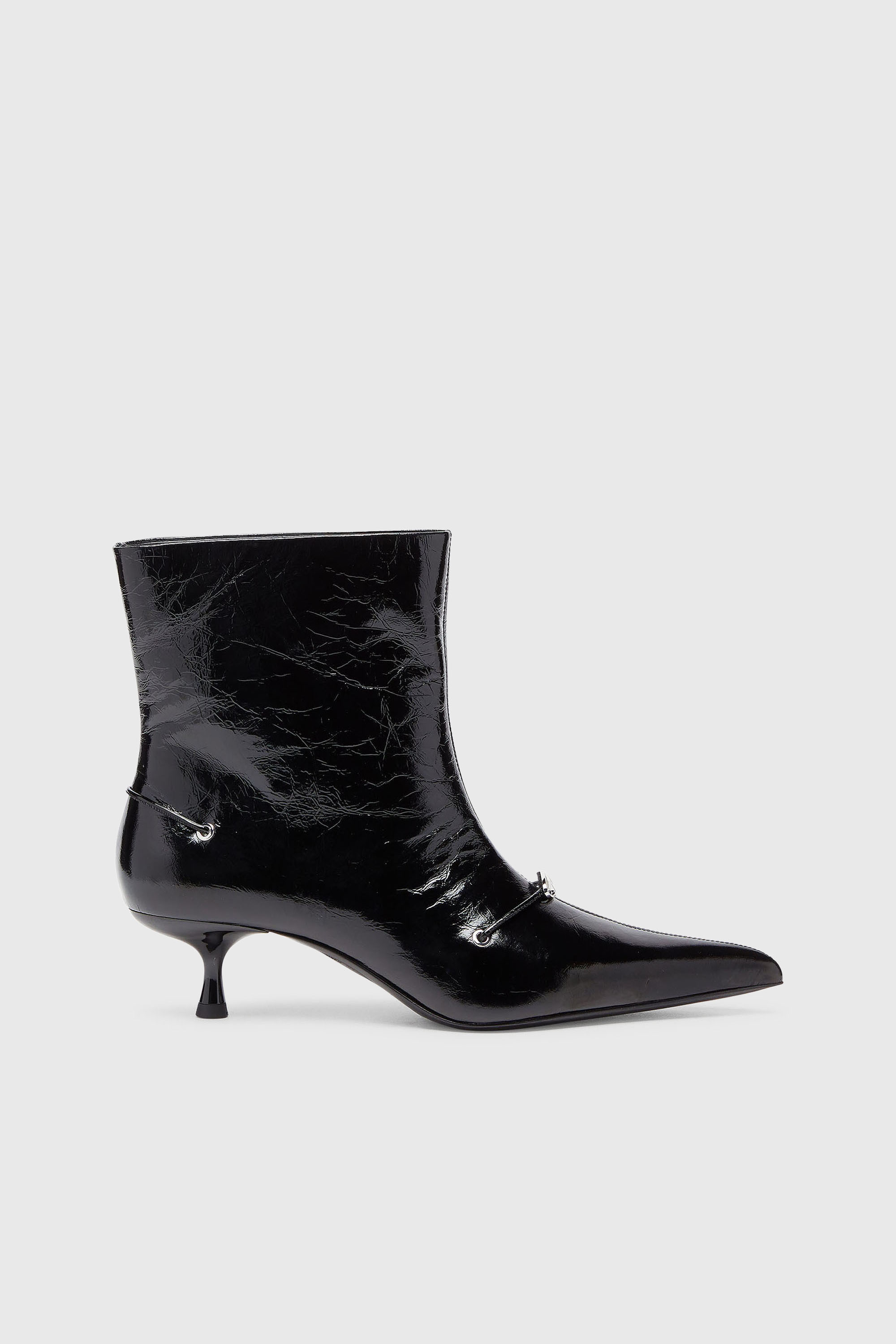 Diesel - D-JEWELS  40 TUBE, D-Jewels - Bottines en cuir naplak Femme in Noir - 1