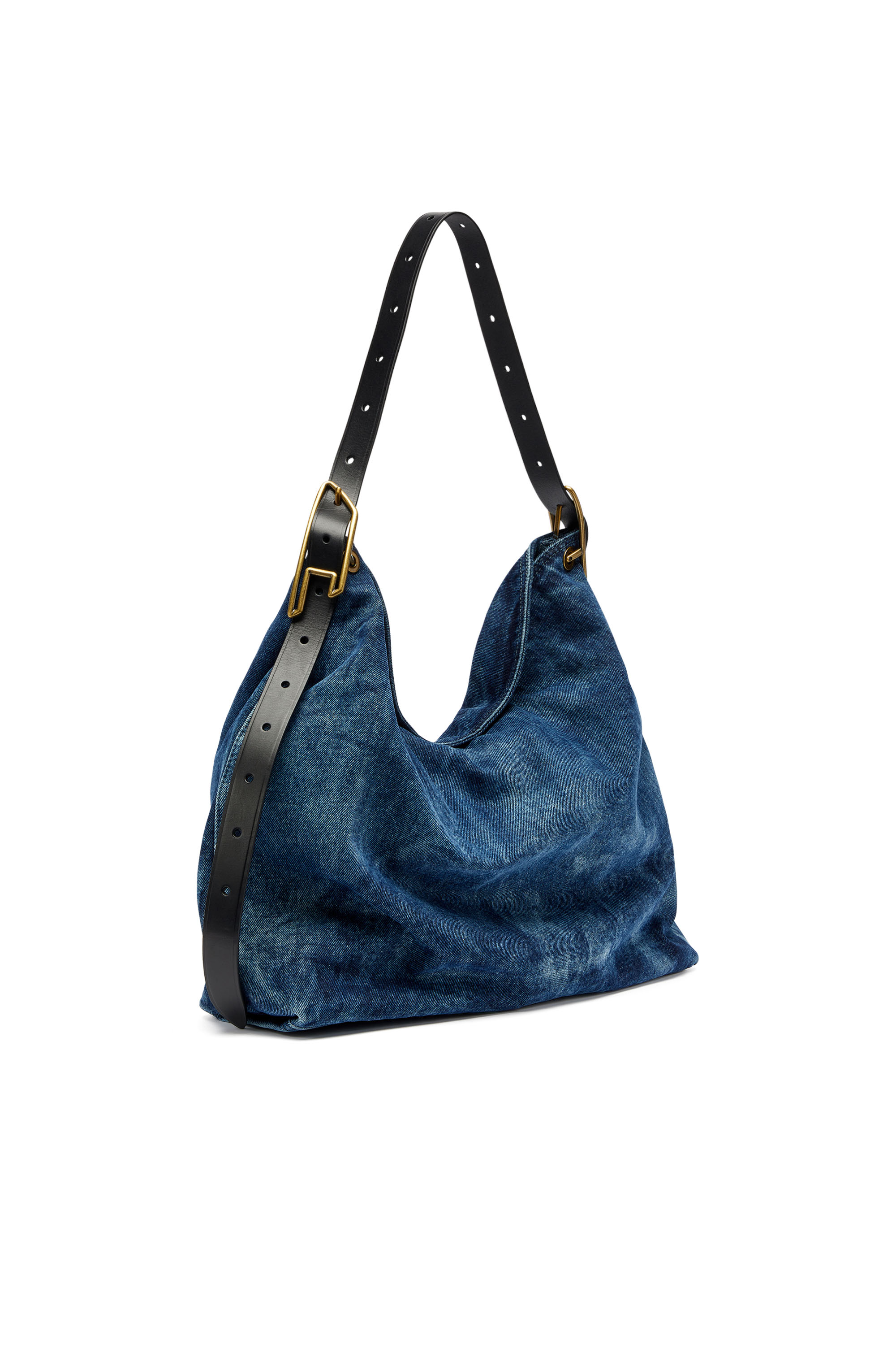 Diesel - D-LINE HOBO, D-Line-Sac hobo en denim Femme in Bleu - 7