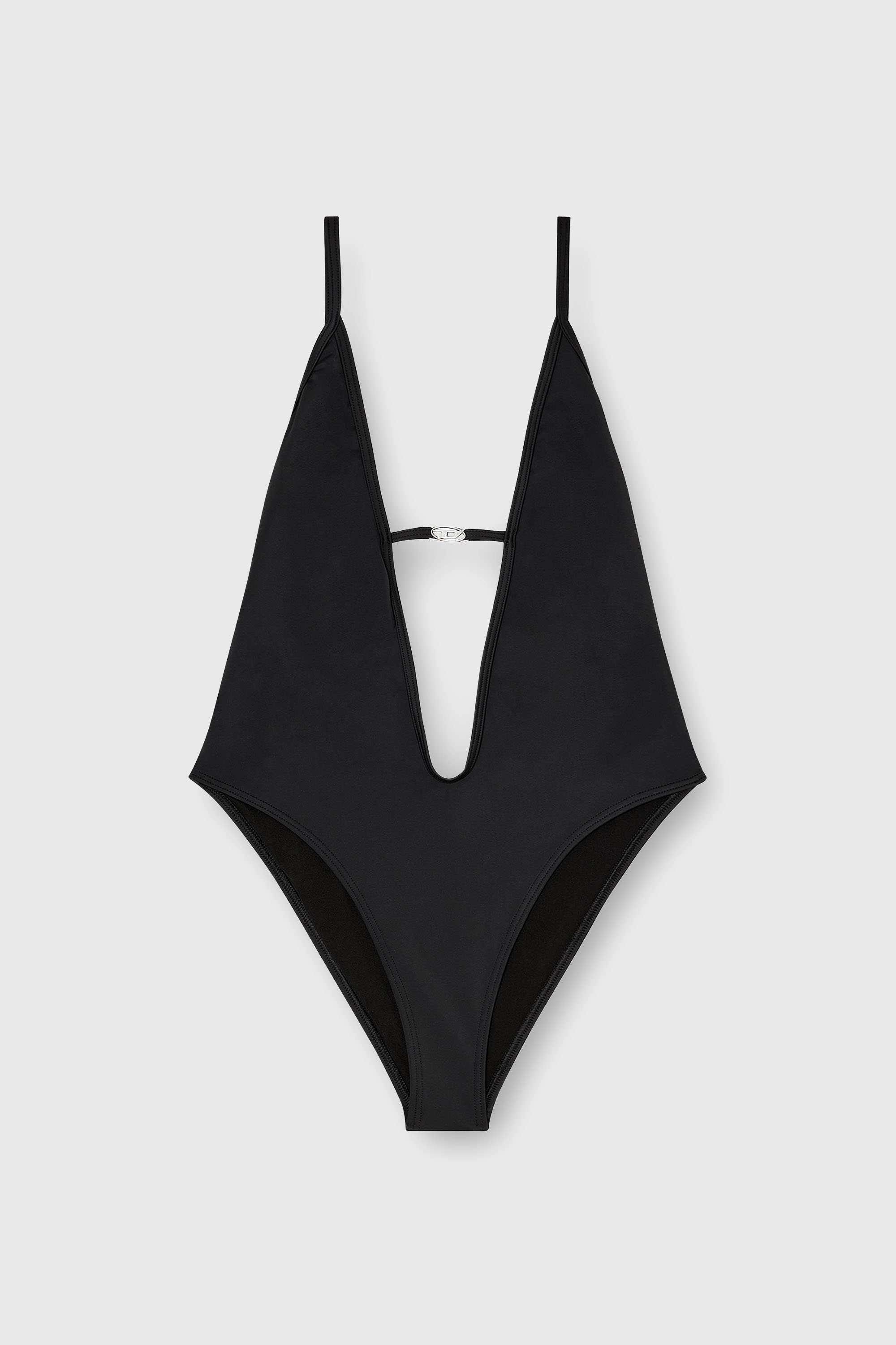 Diesel - DAISY-DNM, Maillot de bain en nylon &agrave; encolure profonde Femme in Noir - 2