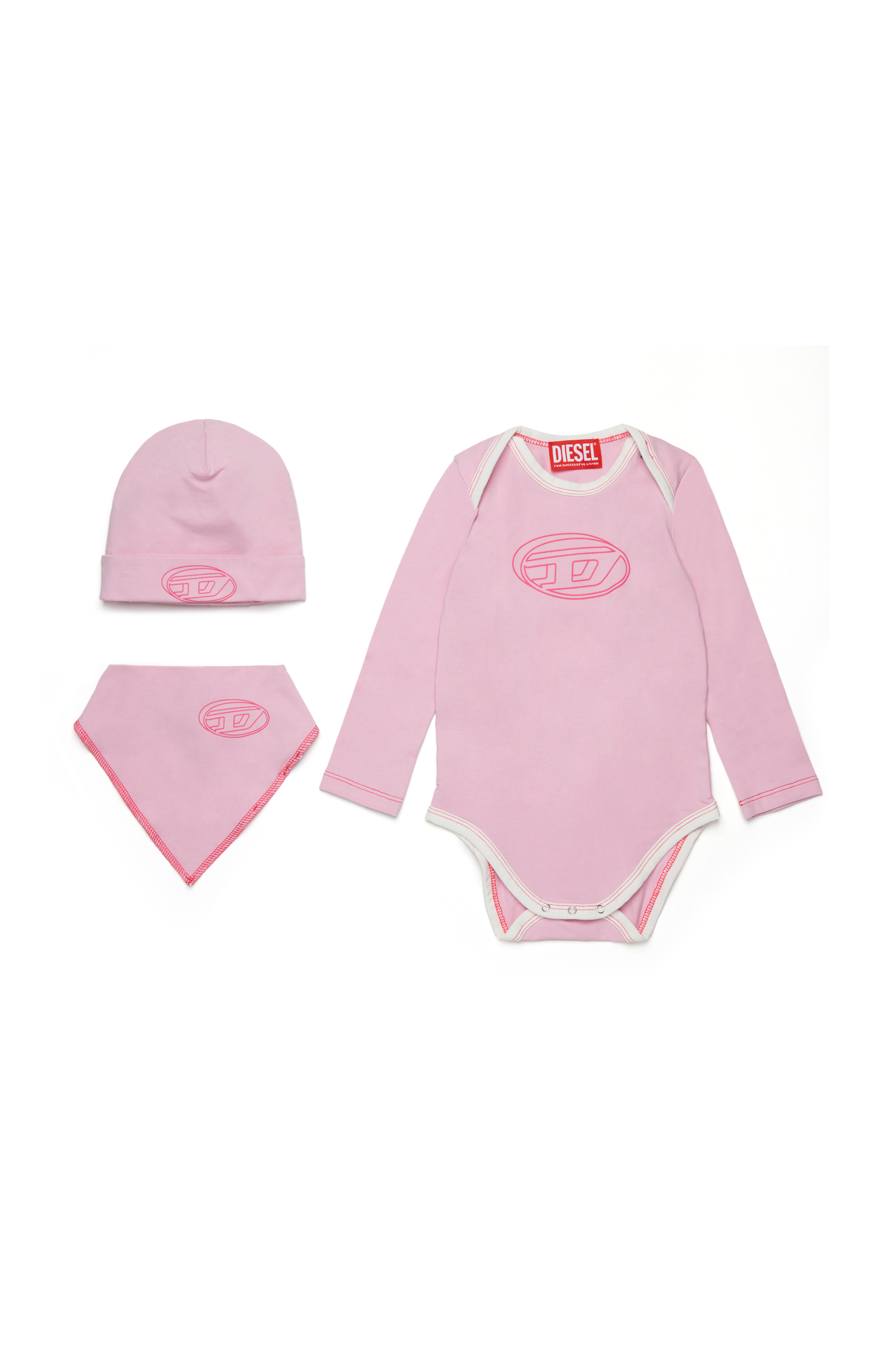 Diesel - USISSYBOX-NB, Kit de sous-vêtements en coton avec logo Mixte in Rose - 1
