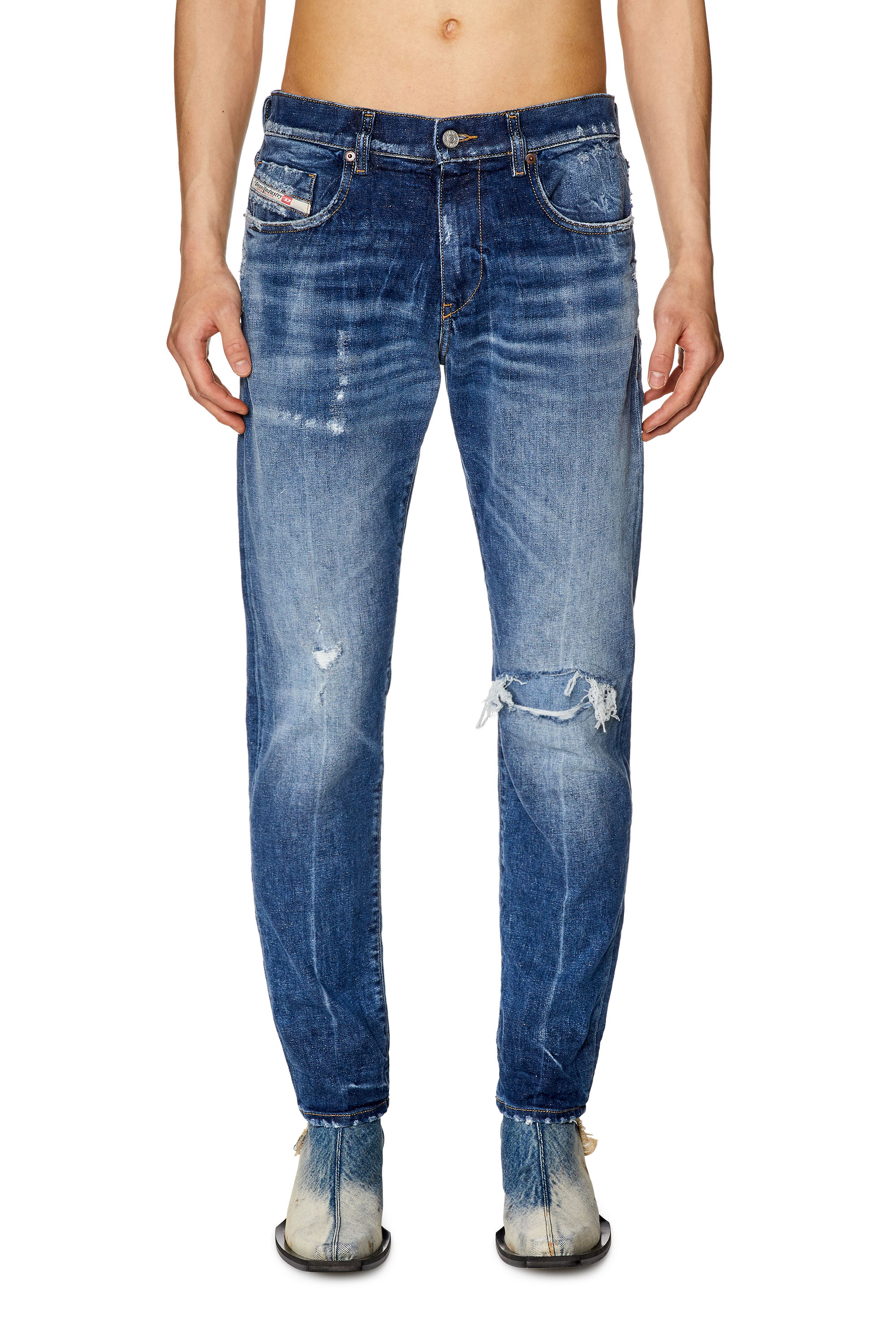 Diesel - Slim Jeans 2019 D-Strukt 09G15, Bleu moyen - Image 1
