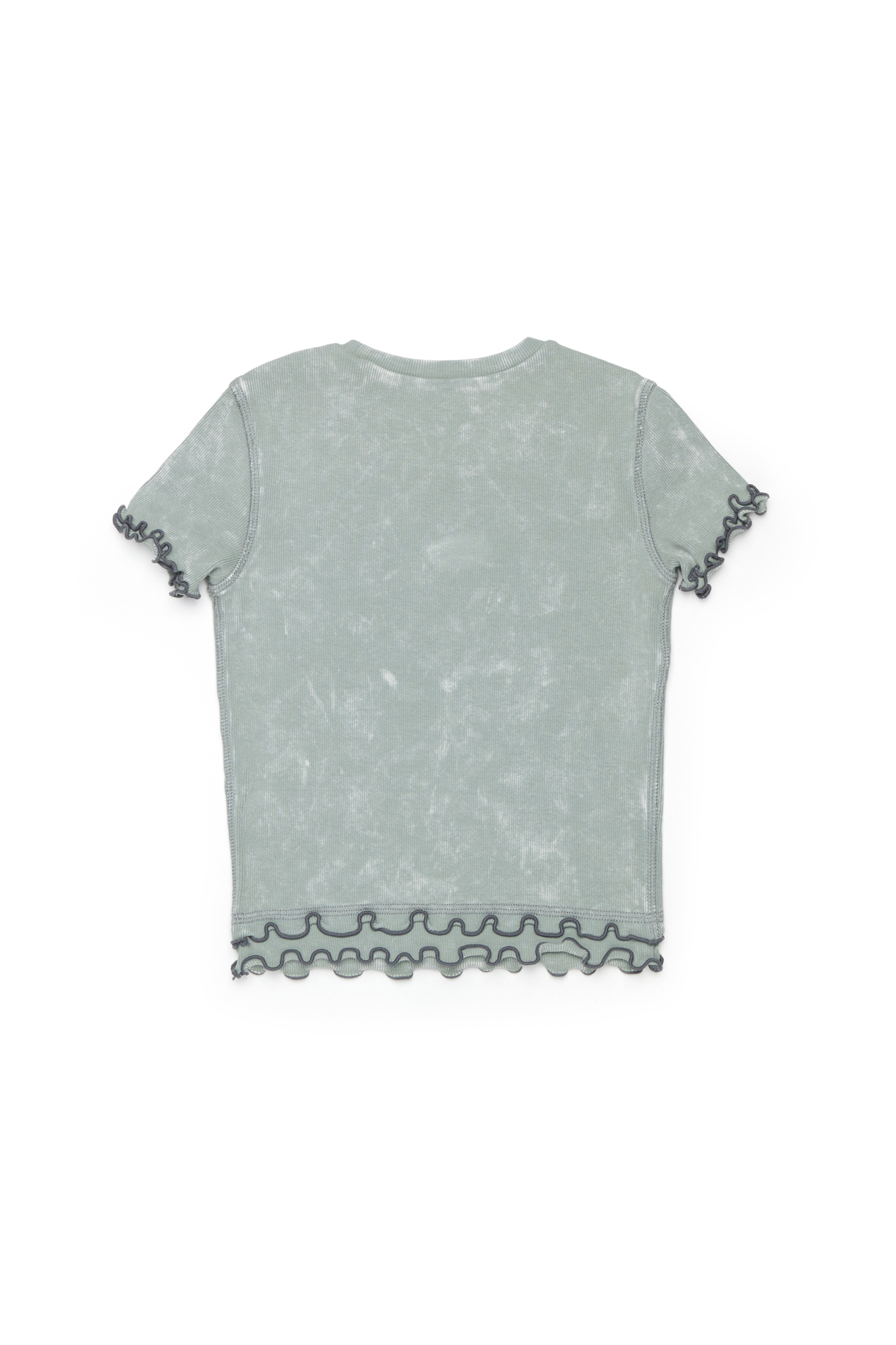 Diesel - TAILIA, T-shirt c&ocirc;tel&eacute; avec volants Femme in Gris - 2