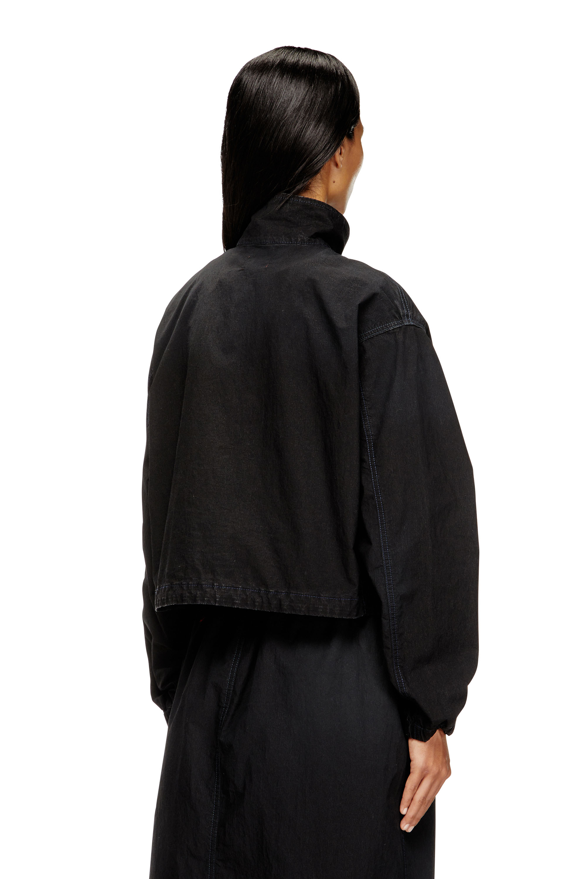 DE-SANDERZ JOGG, Noir Diesel - DE-SANDERZ JOGG, Veste technique à col montant en tissu JoggJeans Femme in Noir - 4