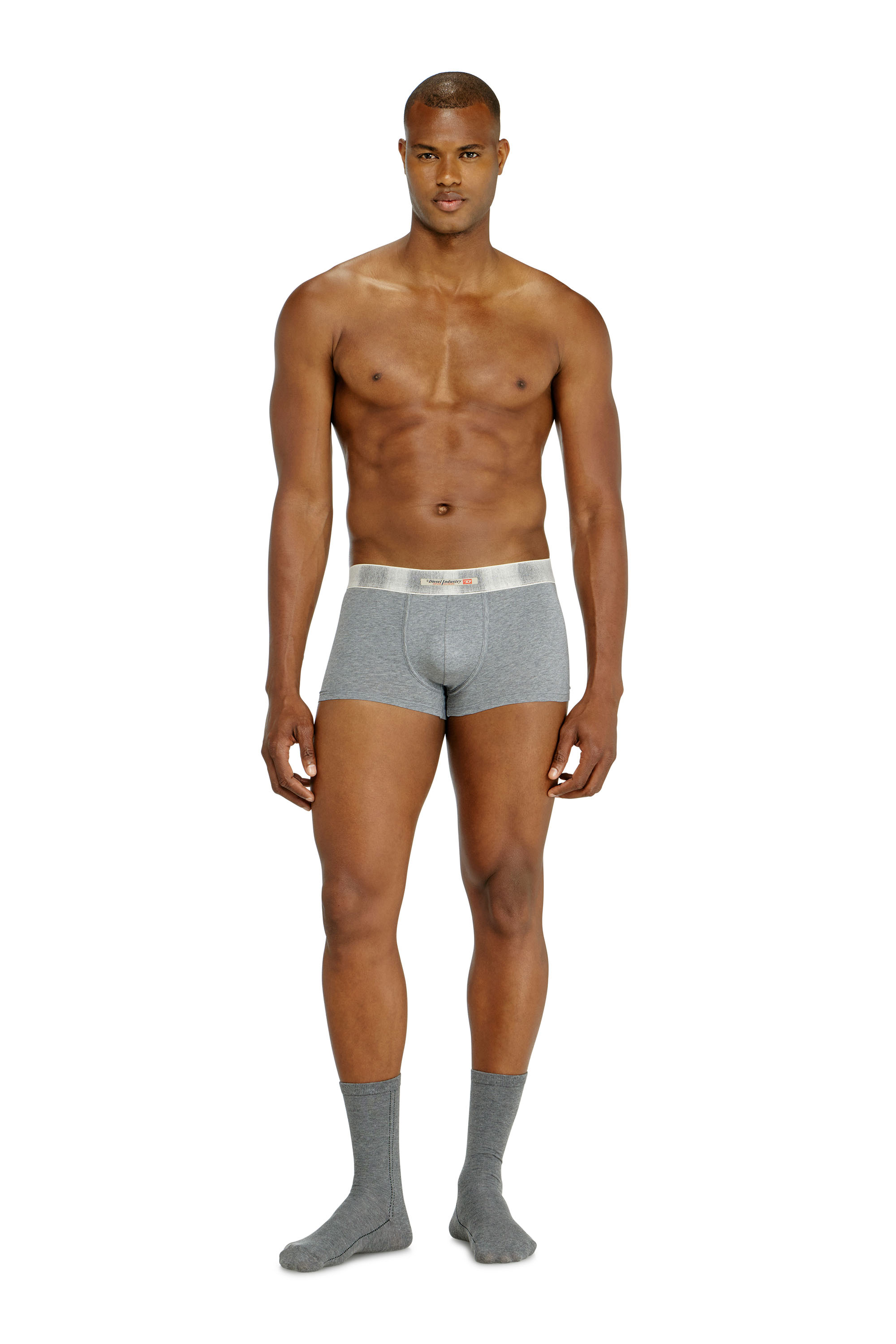 Diesel - DAMIEN-DNM-3PACK, Lot de trois boxers en coton stretch avec ceinture en satin Homme in Polychrome - 3