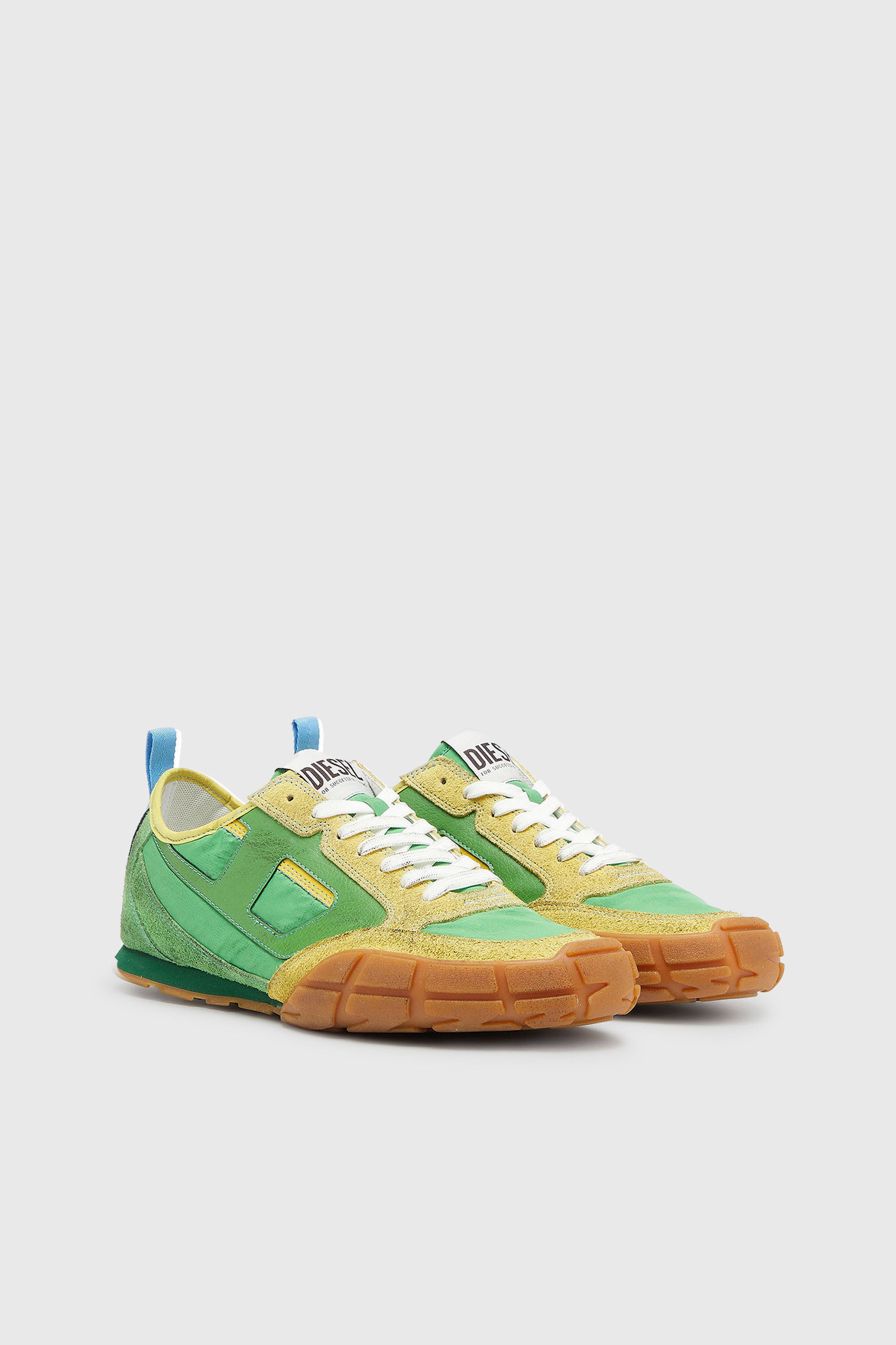 Diesel - S-PAGODHA LOW, S-Pagodha - Baskets en cuir et nylon Homme in Vert - 2