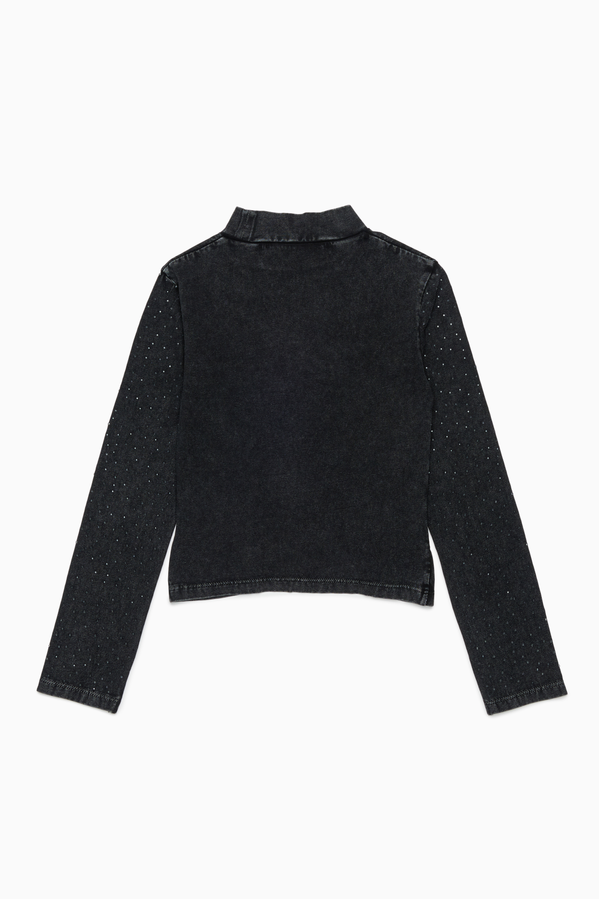 Diesel - TKNOT, Top &agrave; ourlet twist avec strass Femme in Noir - 2