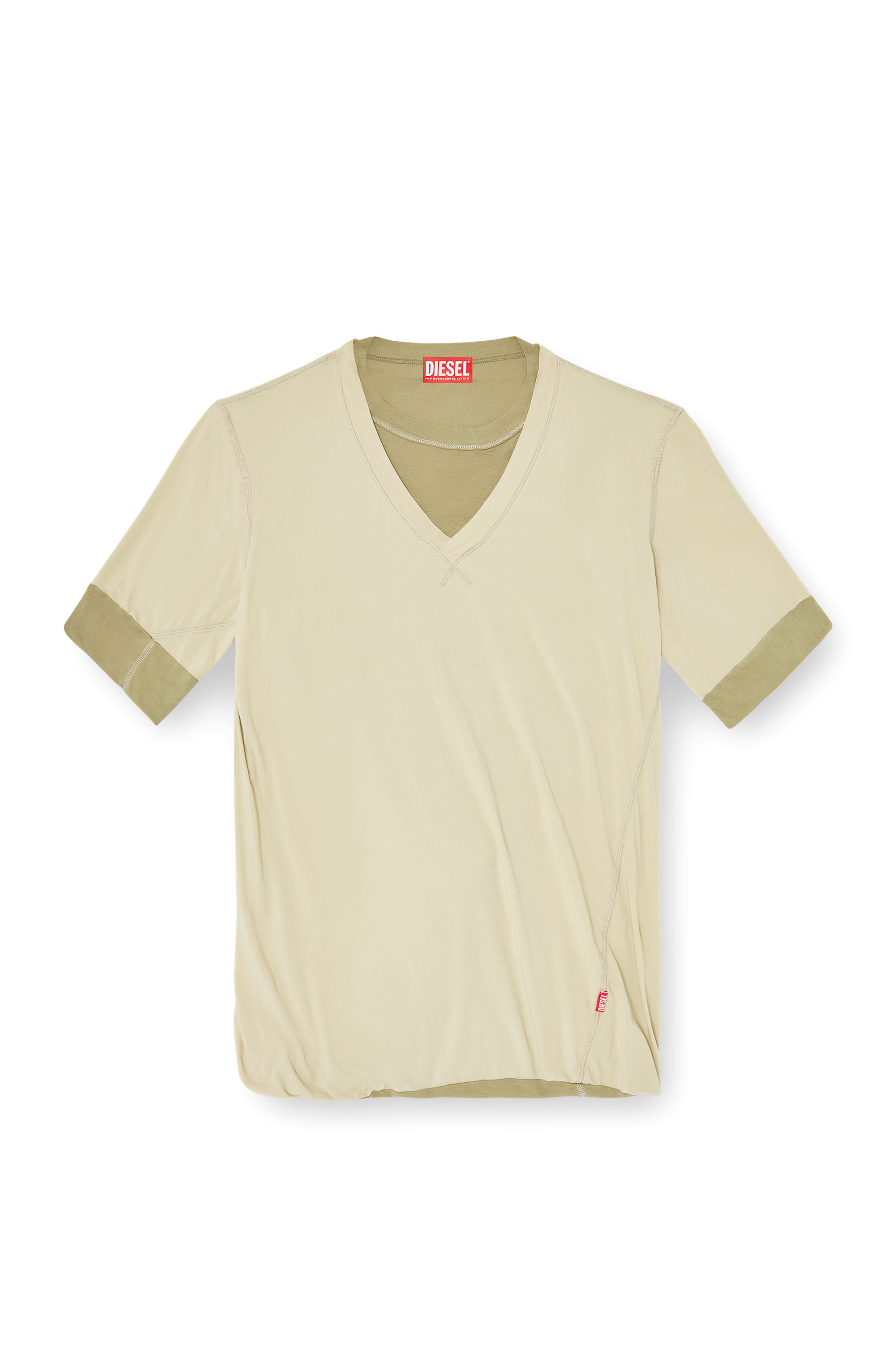 Diesel - T-MOODY-PLAIN, Haut double &eacute;paisseur torsad&eacute; Homme in Vert - 3