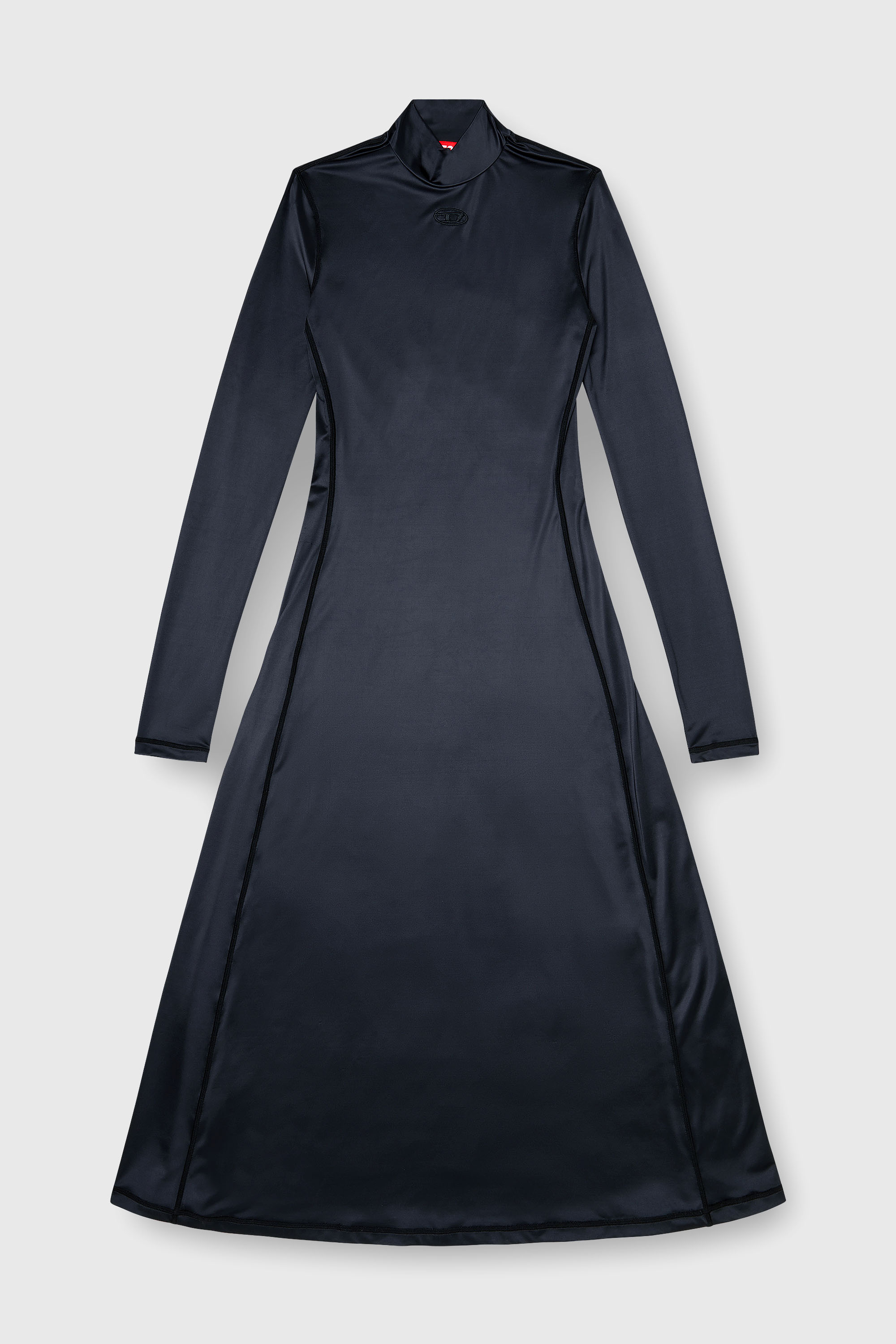 Diesel - D-UNGO, Robe midi fluide &agrave; col montant Femme in Noir - 1