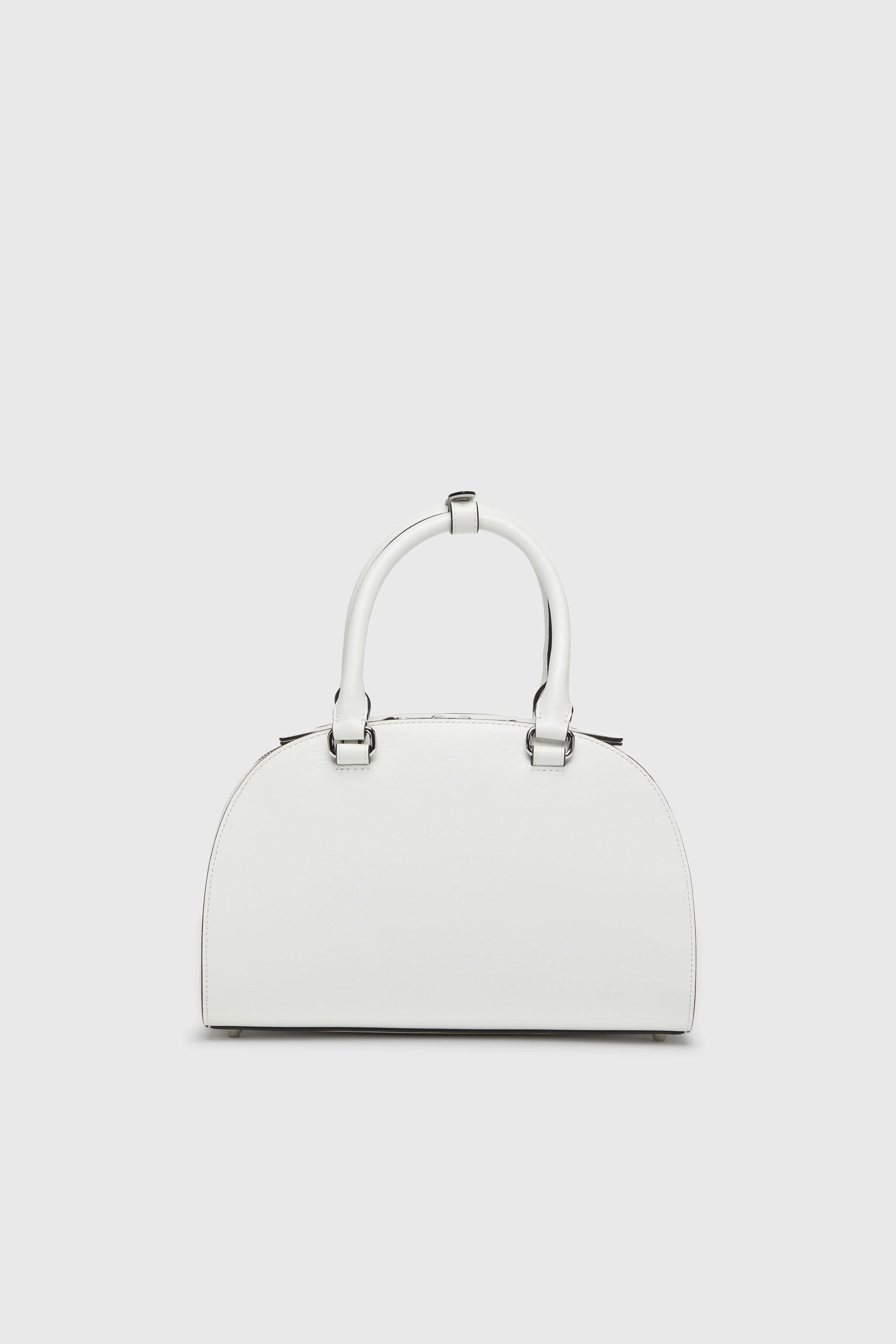 Diesel - 1DR DOME TOP HANDLE, 1DR Dome-Sac bowling en cuir Femme in Blanc - 2