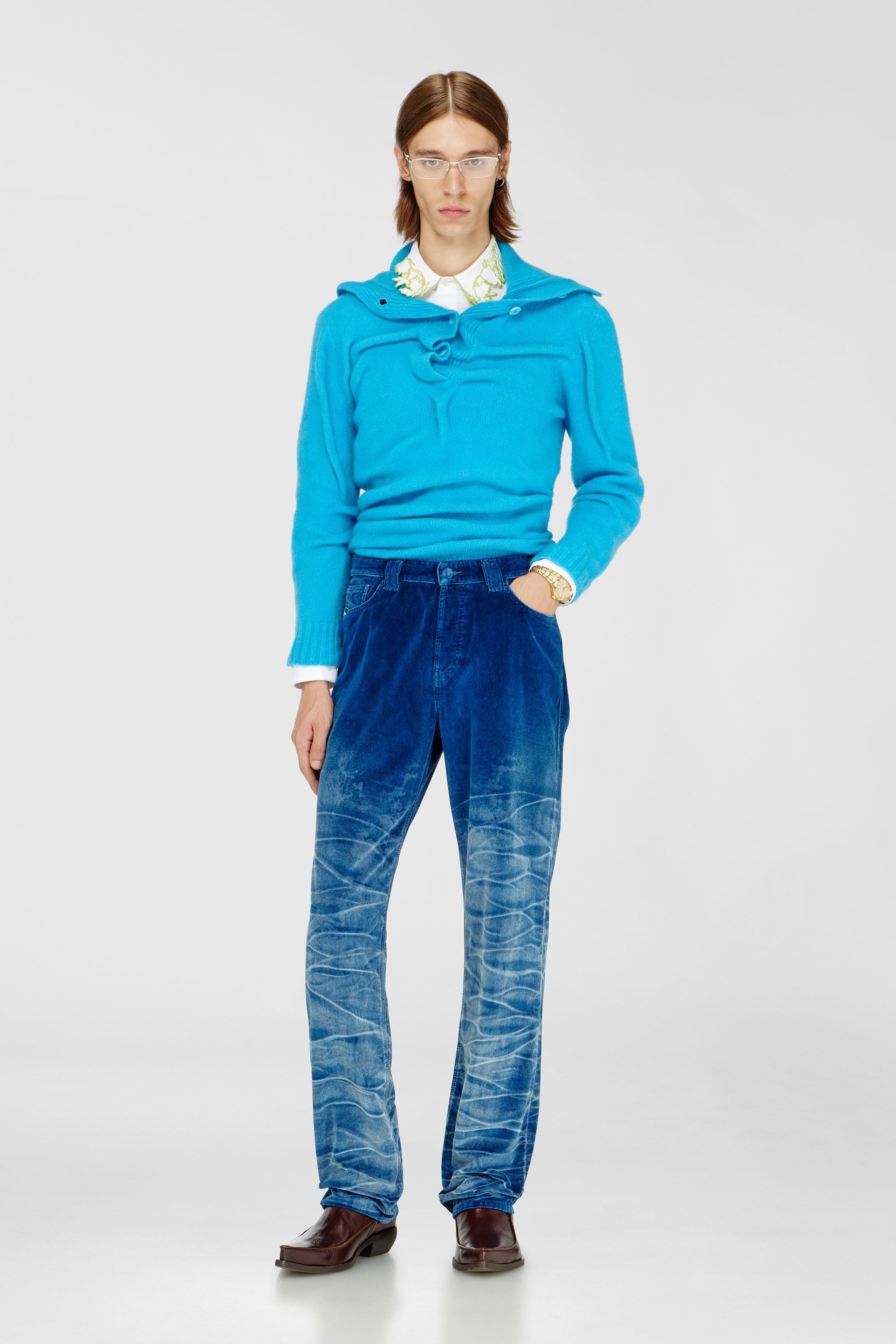 Diesel - Regular Jeans 1991 D-Voeed 003PF Homme, Bleu Fonc&eacute; - Image 2