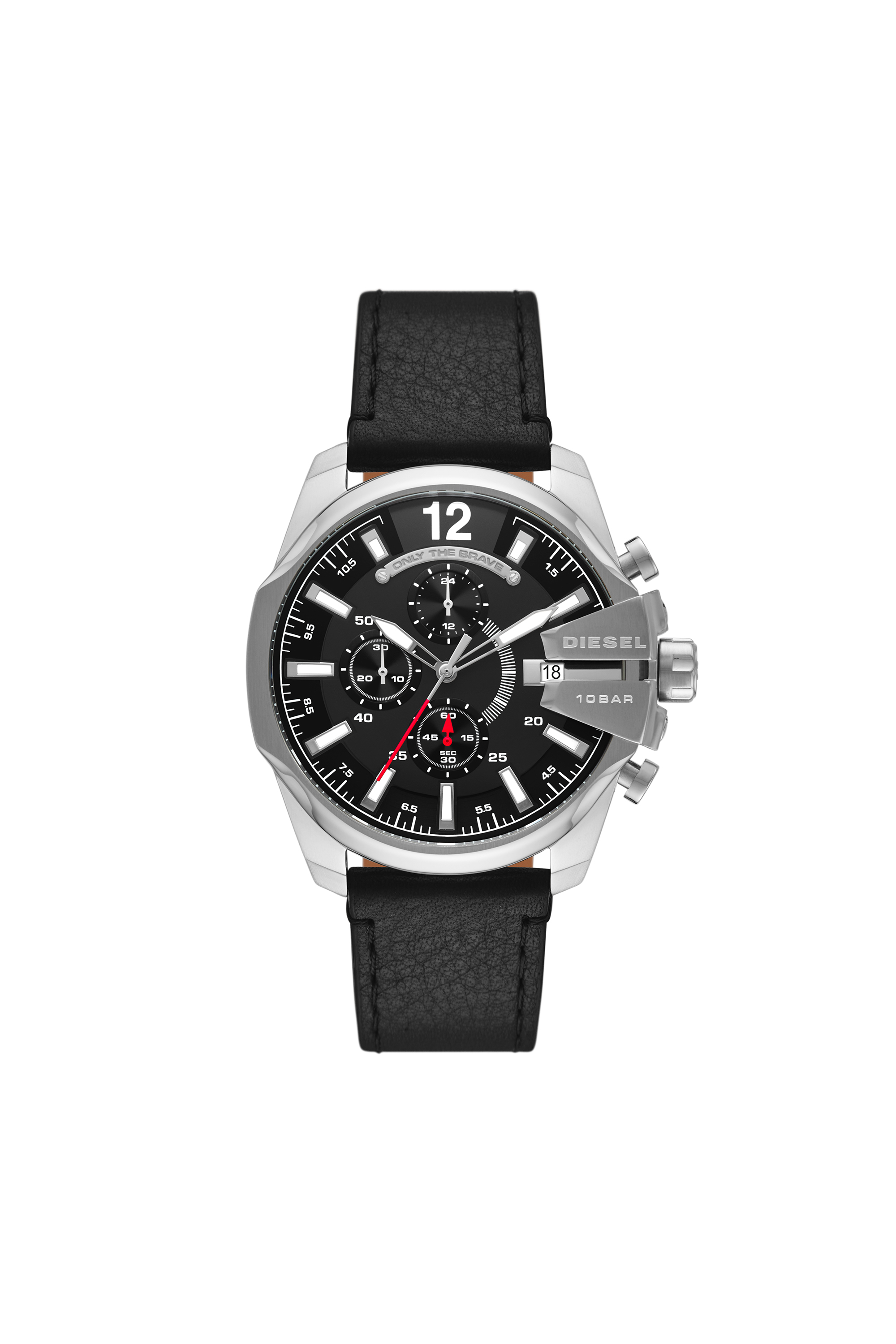 Diesel - DZ4592, Montre Baby Chief avec un bracelet noir en denim et en cuir Homme in Polychrome - 1