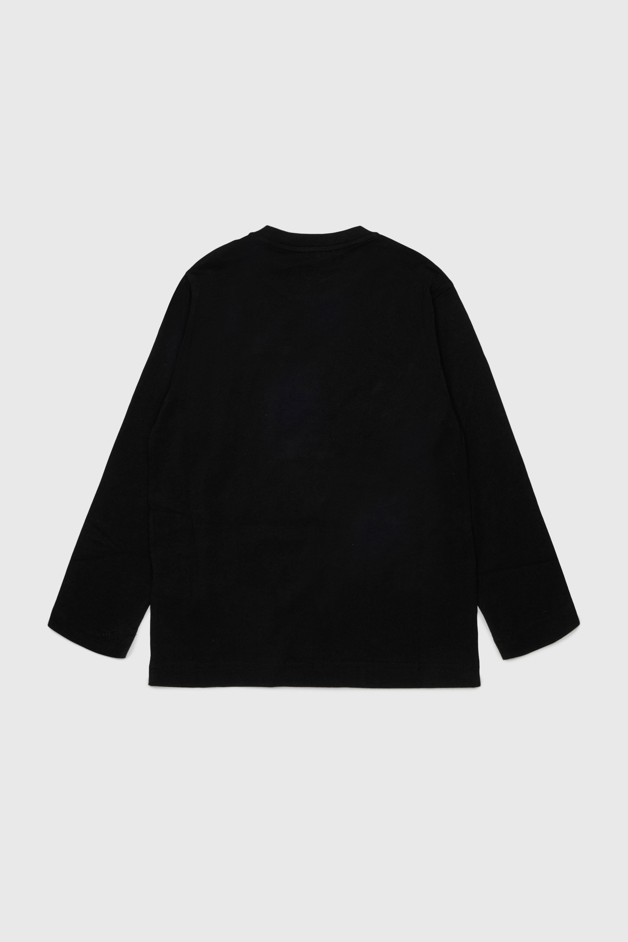 Diesel - TCIRCLELS OVER, T-shirt &agrave; manches longues avec logo Oval D Homme in Noir - 2