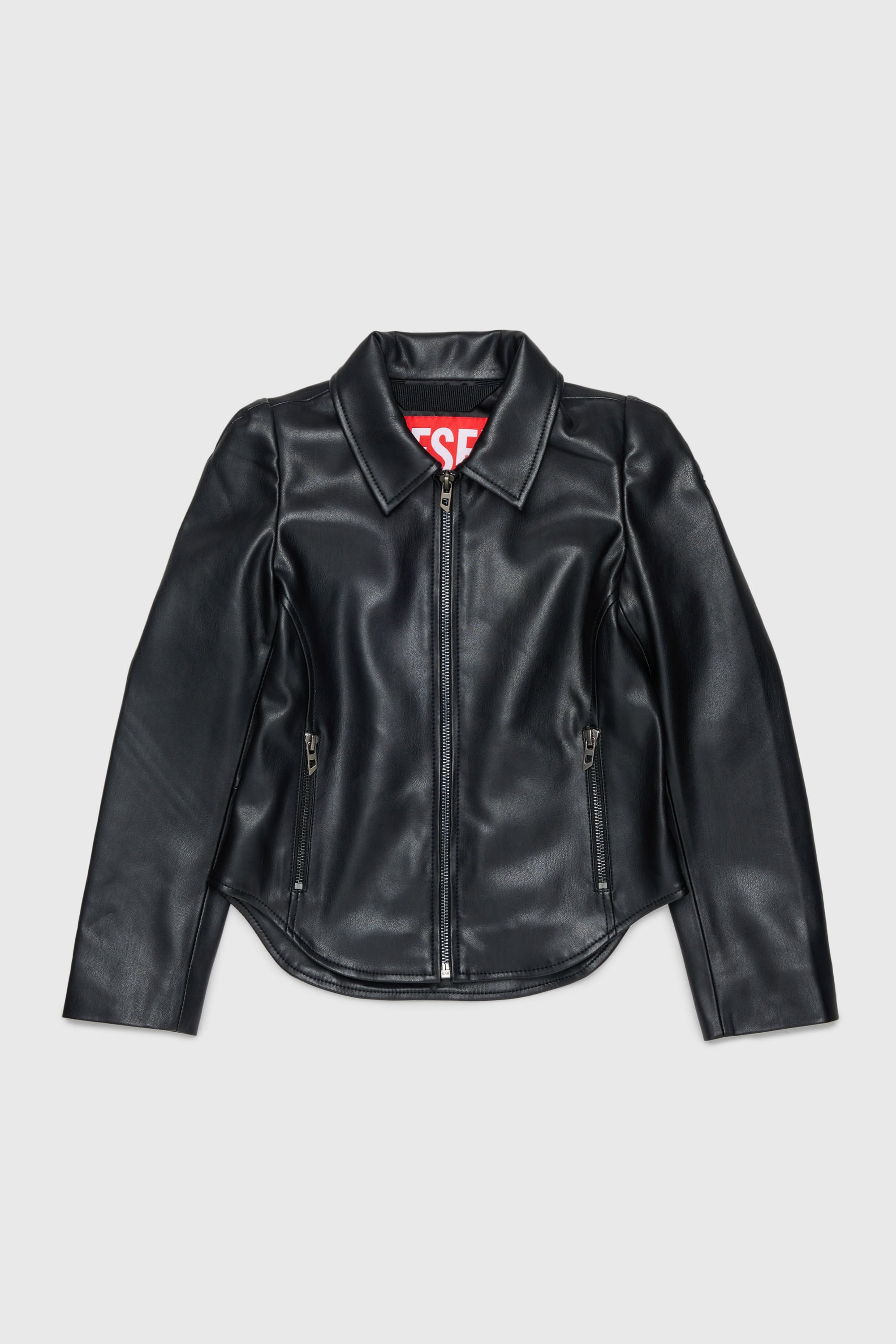 Diesel - JENNY, Veste-chemise en tissu enduit Femme in Noir - 1