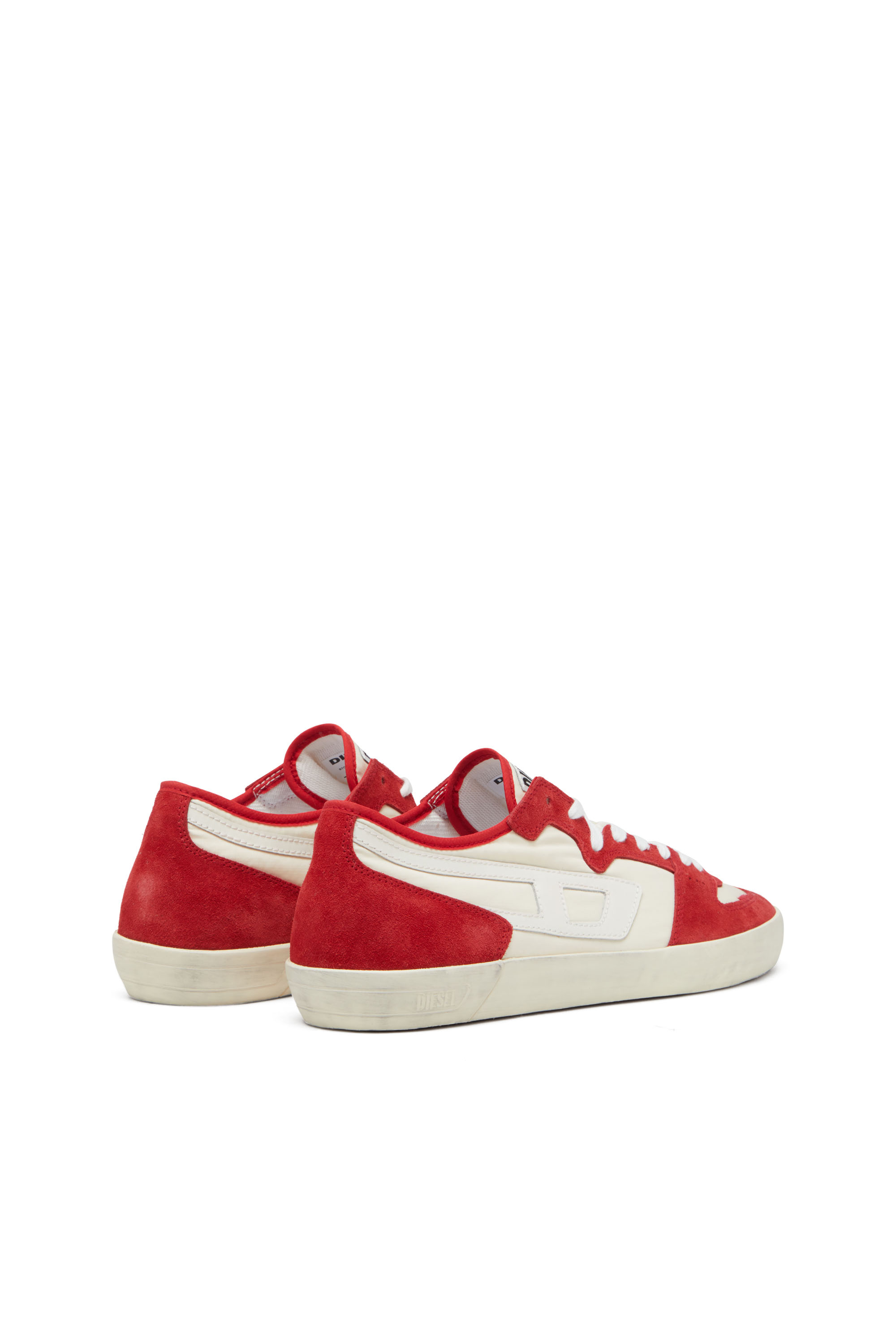 Diesel - S-LEROJI D-1 LOW, Man's S-Leroji D-Sneakers in padded ripstop and suede in Red/White - 3