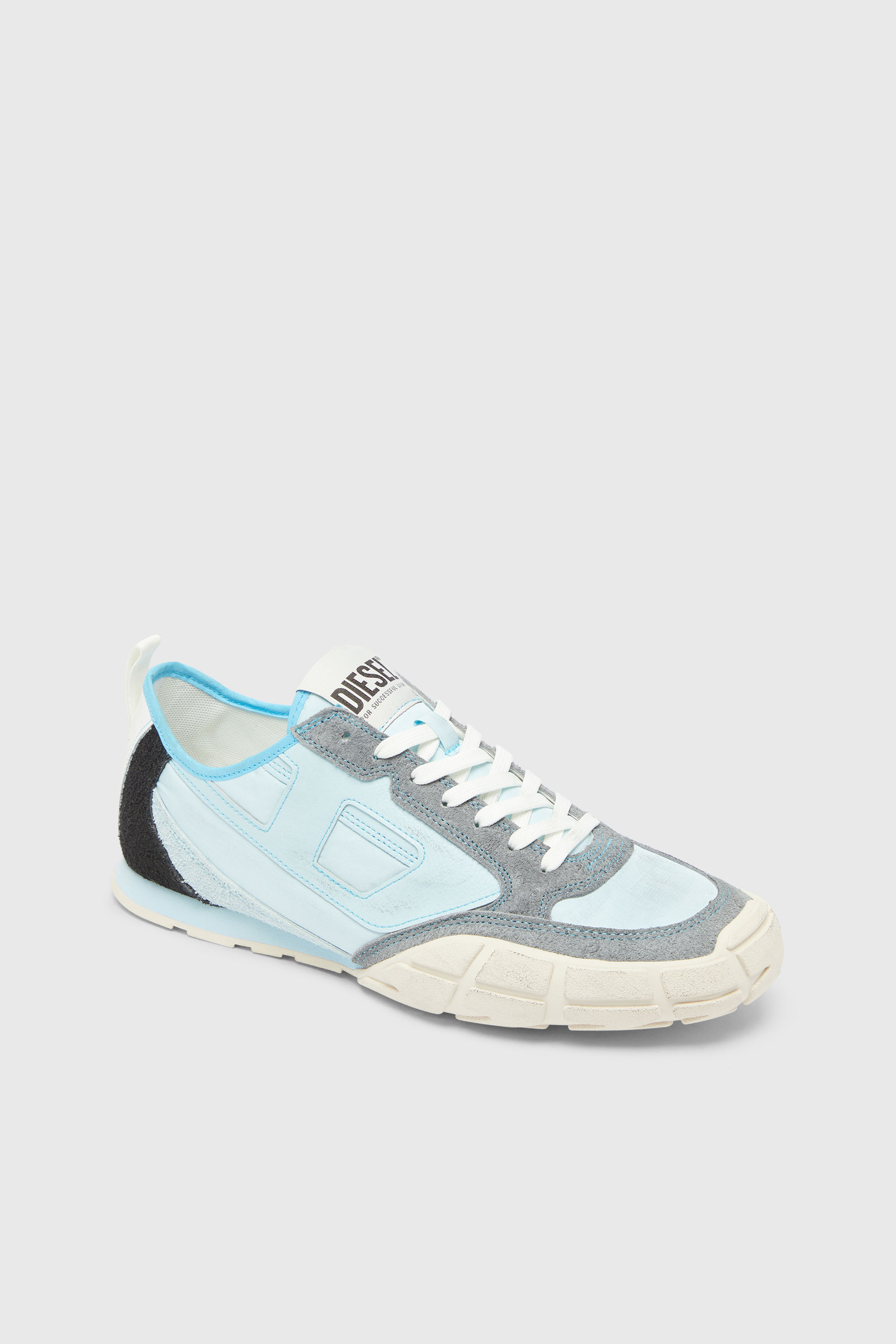 Diesel - S-PAGODHA LOW, S-Pagodha - Baskets en cuir et nylon Homme in Bleu - 6