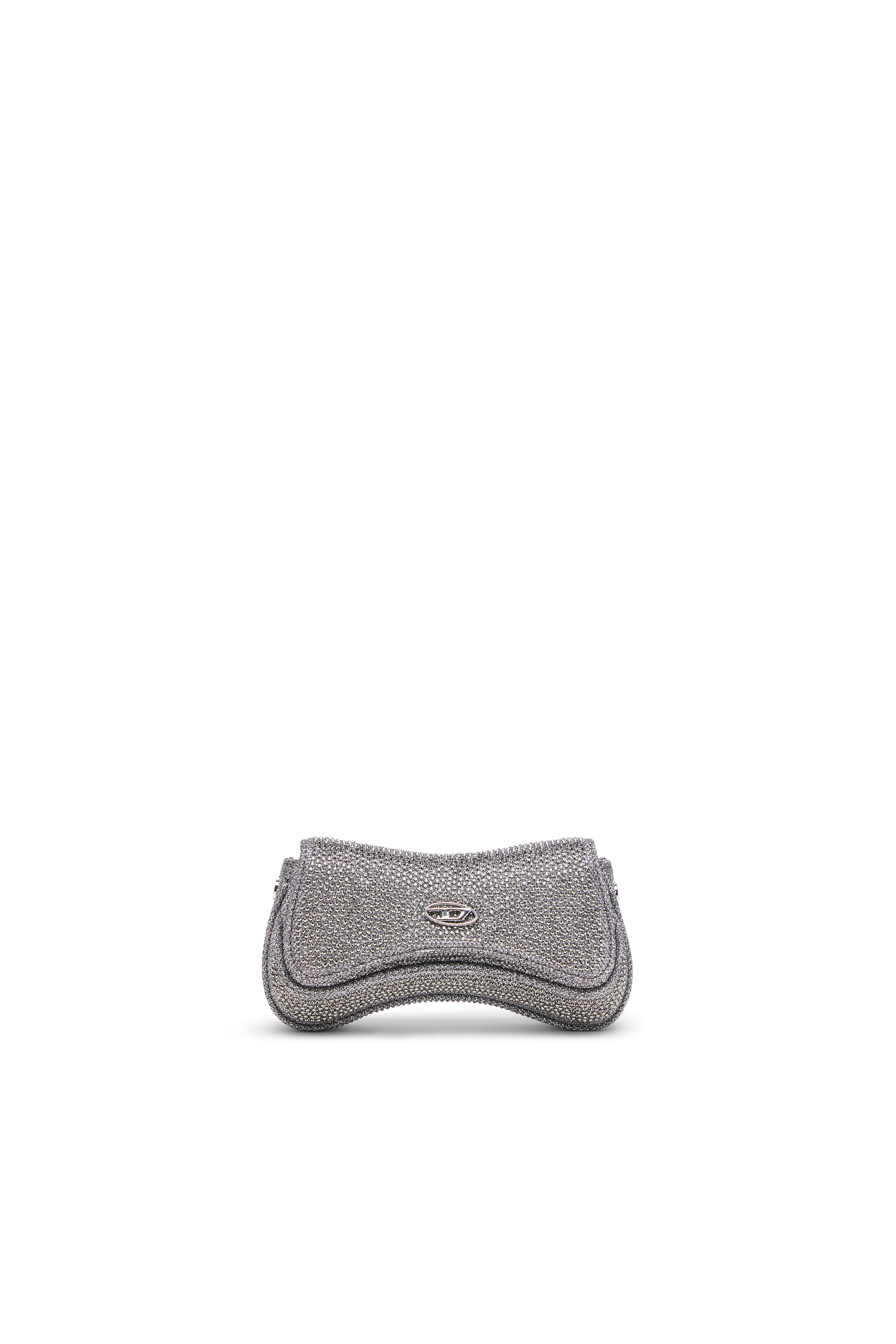 Diesel - PLAY CROSSBODY XS, Play-Sac à bandoulière mini en Lurex cristal Femme in Gris argenté - 1