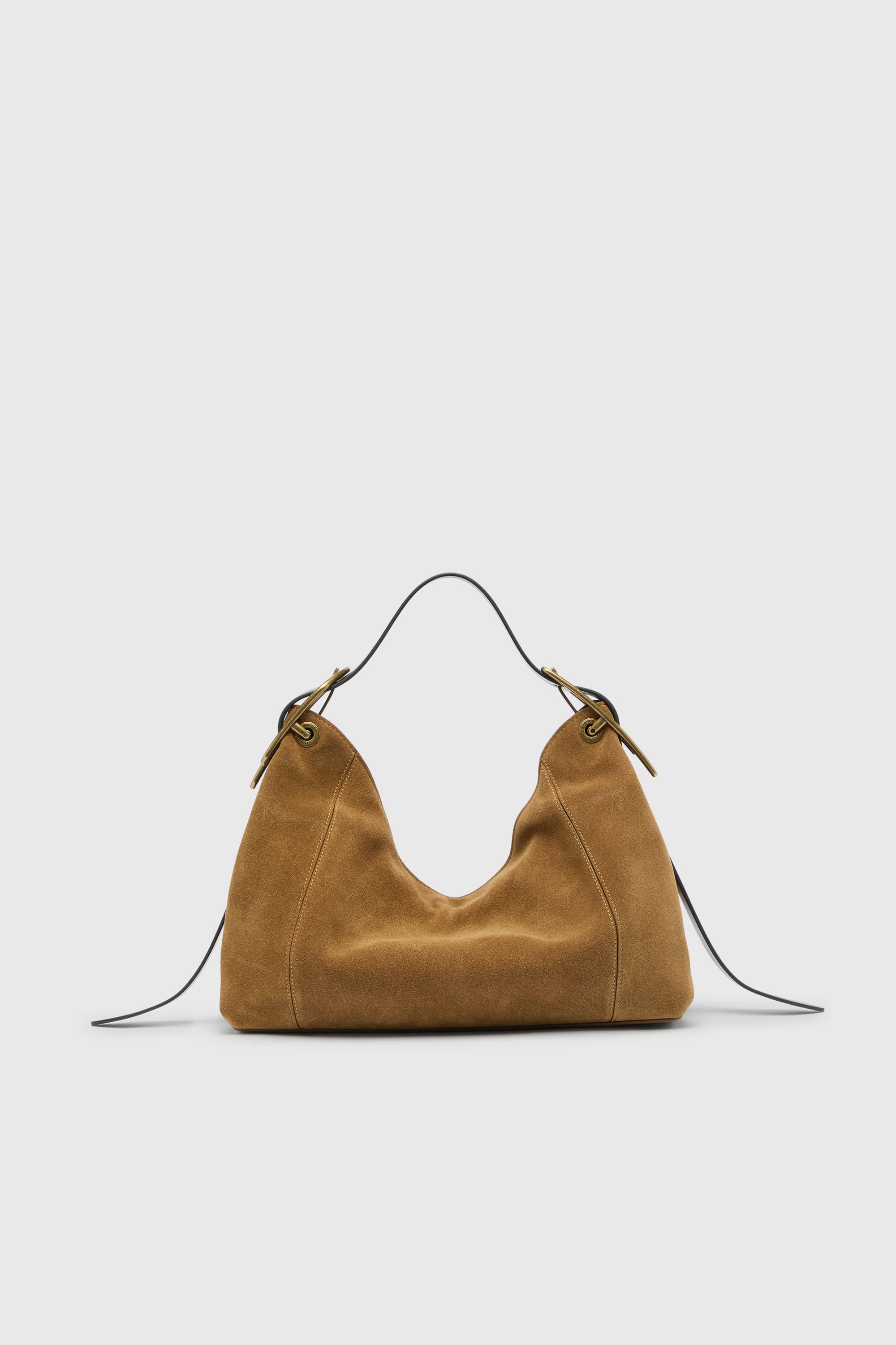 Diesel - D-LINE HOBO S, Woman's D-Line-Shoulder bag in waxed suede in Light Brown - 2