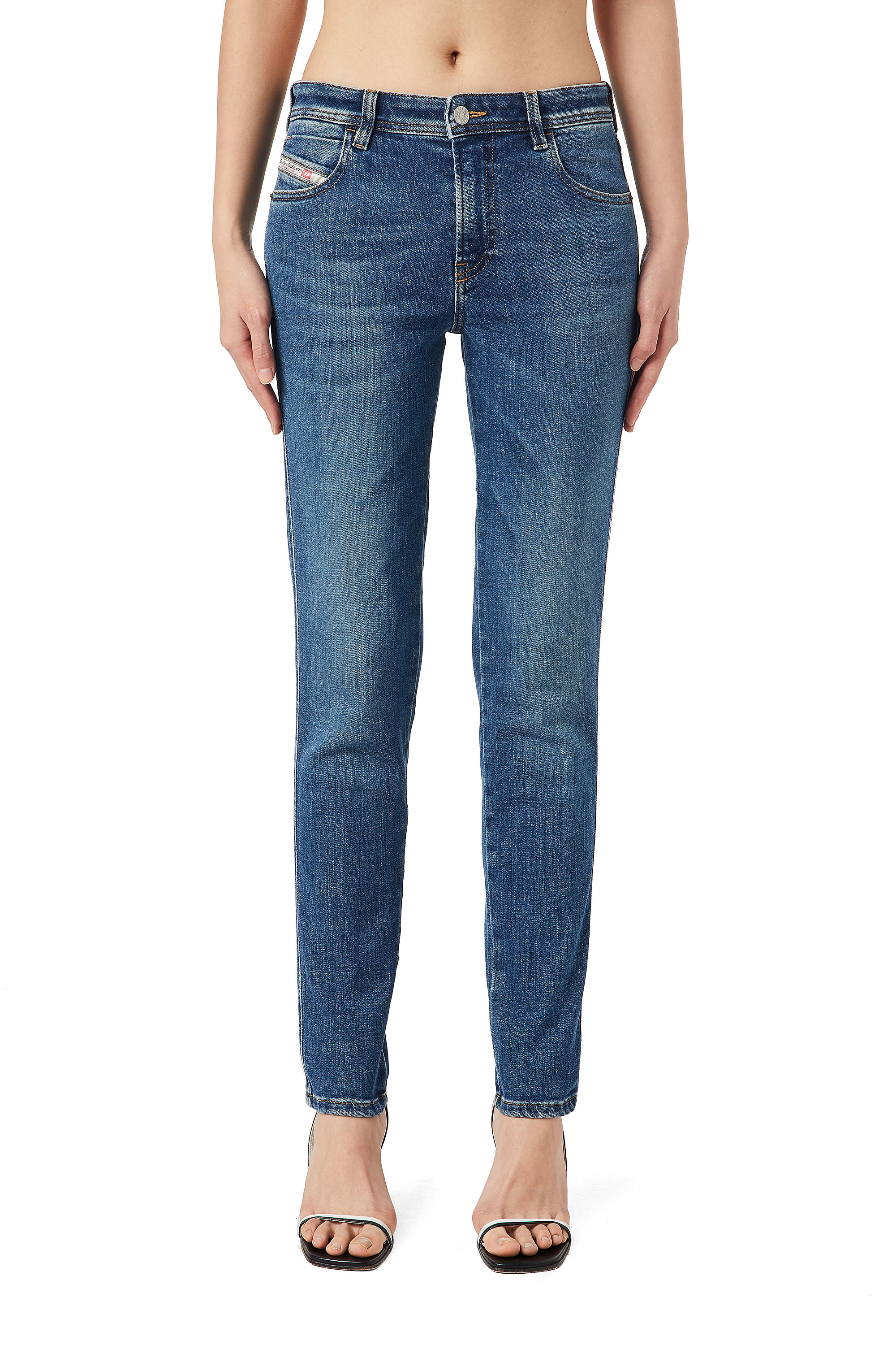 Diesel - 2015 BABHILA 09C59 Skinny Jeans, Bleu moyen - Image 1