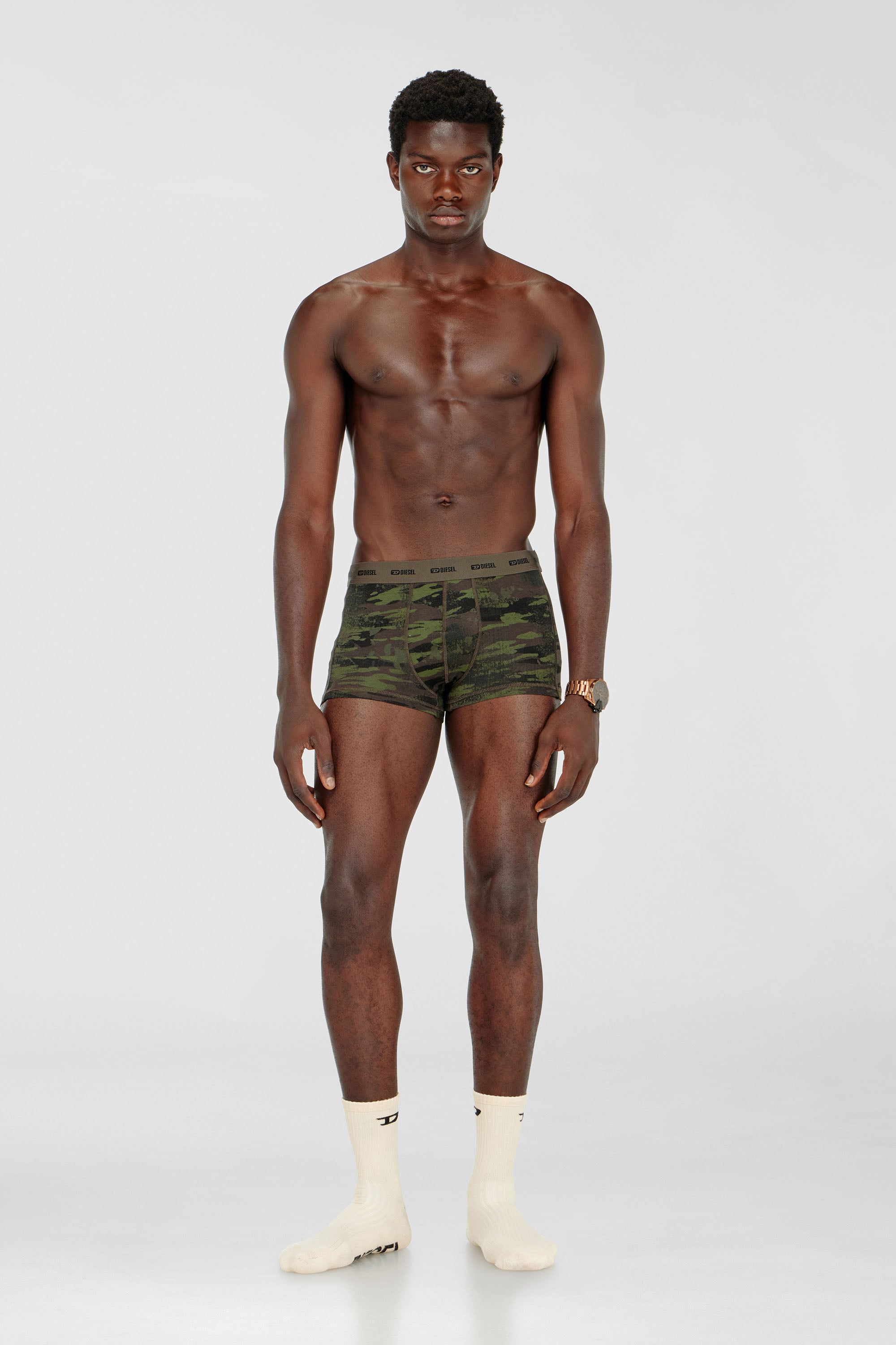 Diesel - DAMIEN-UTLT-3PACK, Lot de trois boxers unis et motif camouflage Homme in Noir - 2