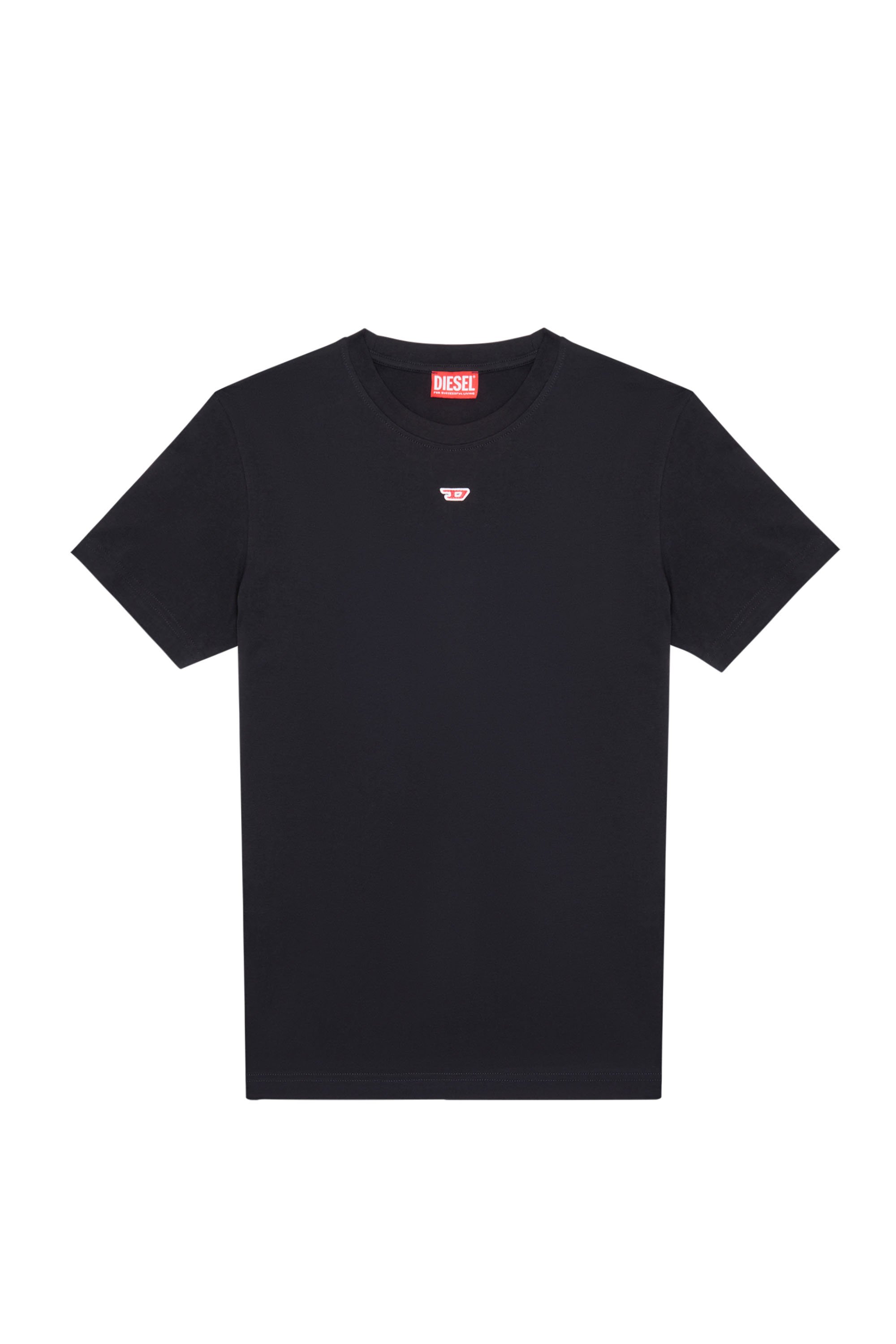 Diesel - T-DIEGOR-D, Man T-shirt with D patch in Black - Image 3