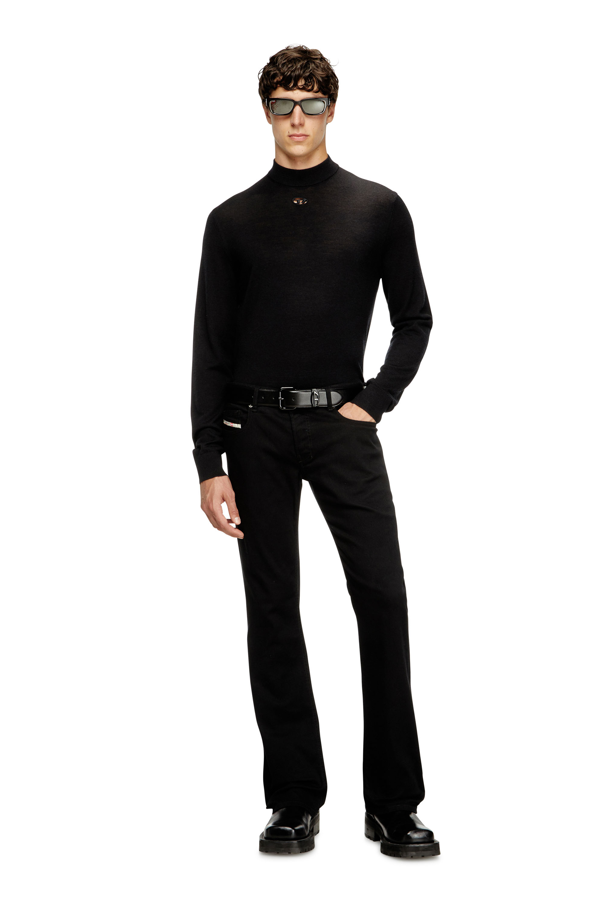 Diesel - K-GIL, Pull à col roulé en laine Homme in Noir - 2
