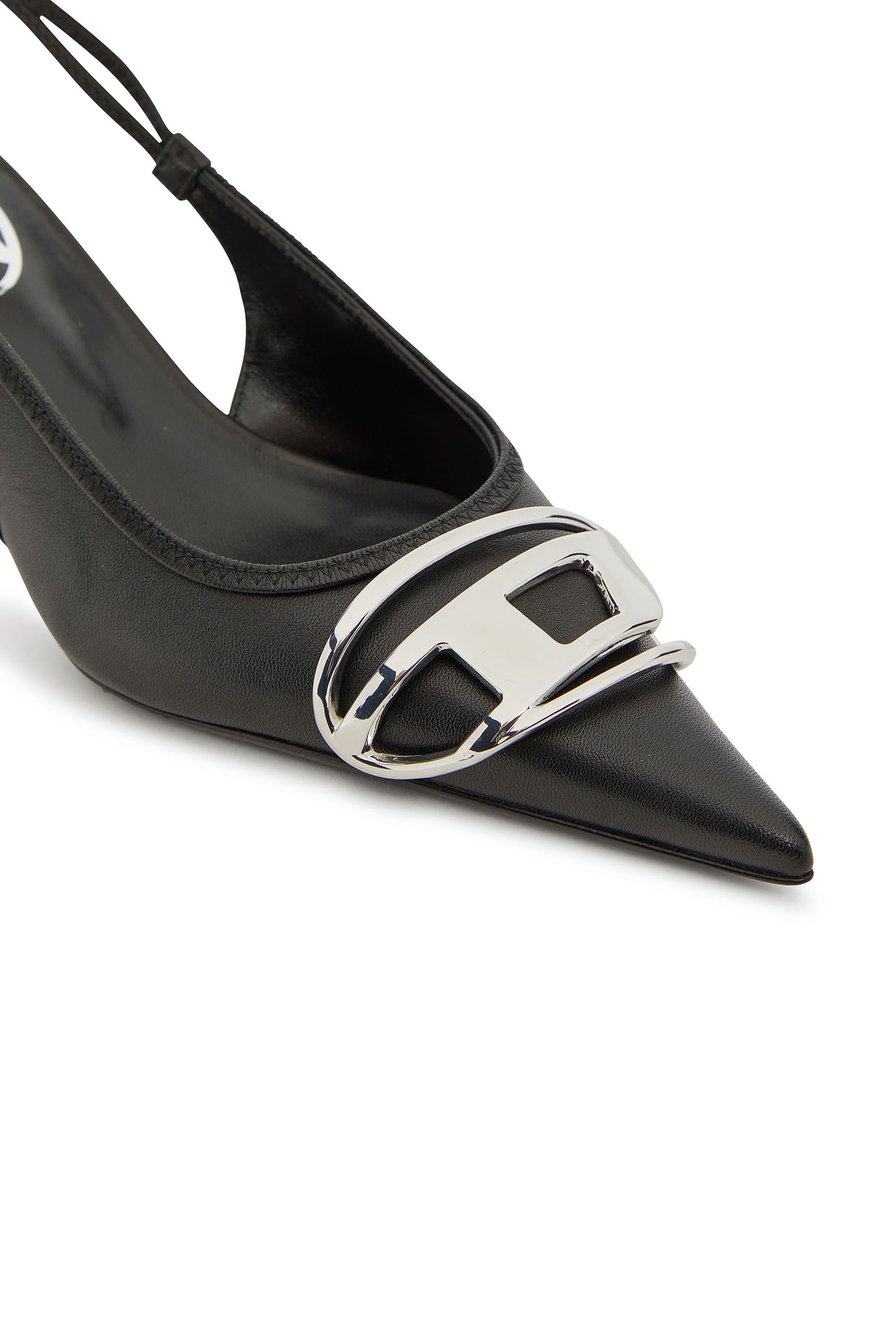 Diesel - D-VENUS SB 40, D-Venus-Escarpins à bride en cuir nappa Femme in Noir - 4