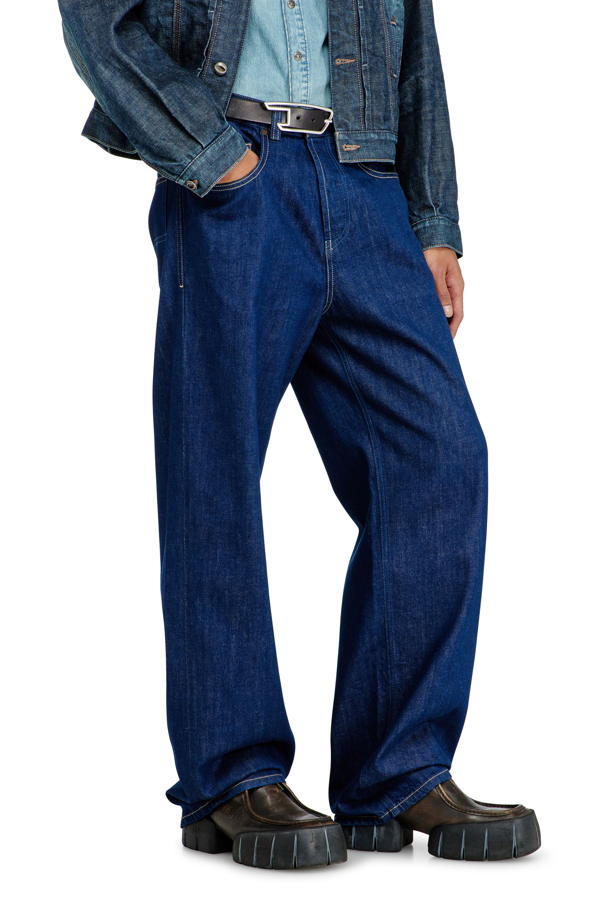 Diesel - Relaxed Jeans 2001 D-Macro 09Q09 Homme, Bleu Fonc&eacute; - Image 6