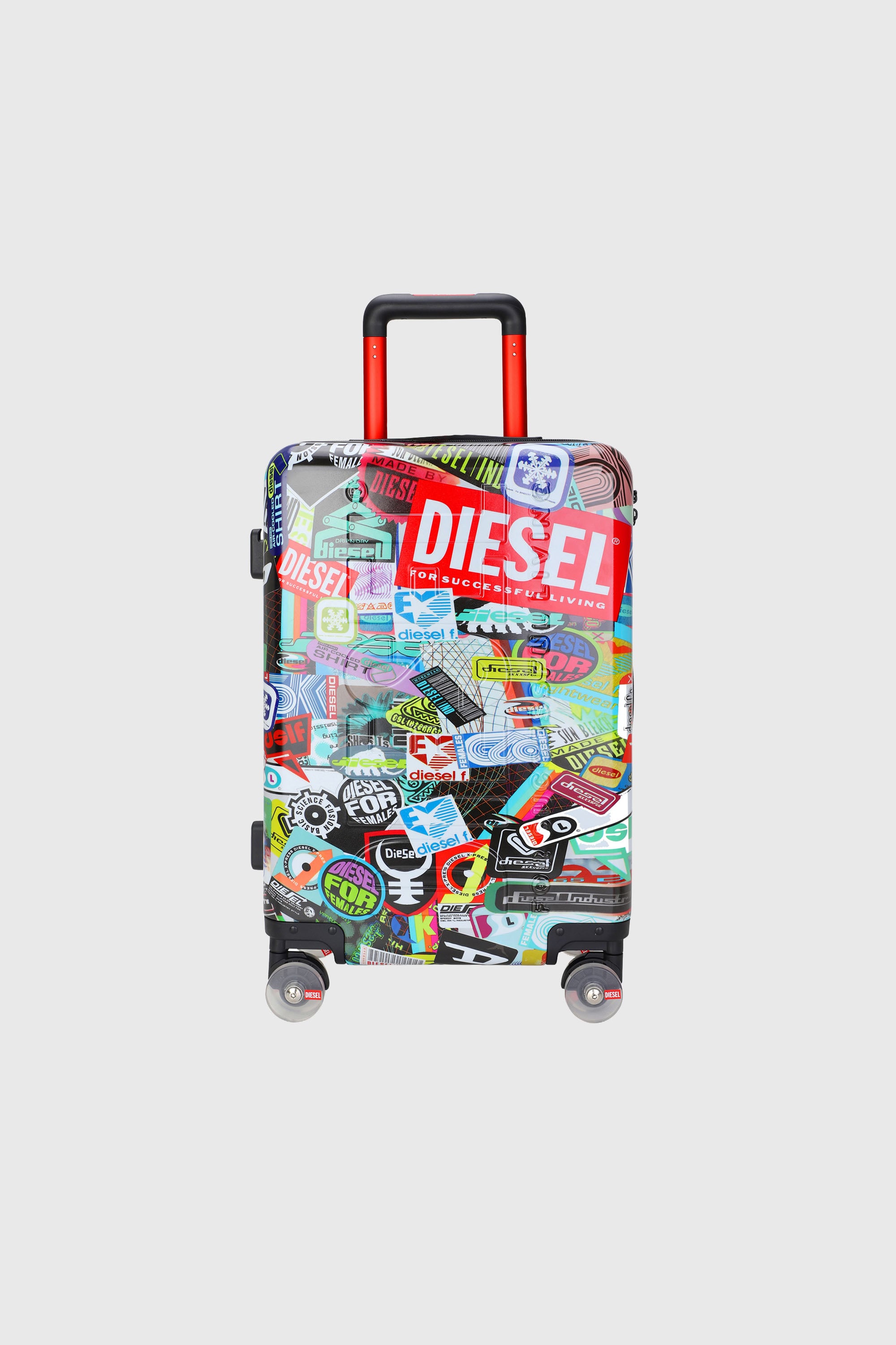 Diesel - DIESEL PC PRINTED TROLLEY-STICKERS- DSL0, Valise taille S style autocollants Mixte in Polychrome - 1