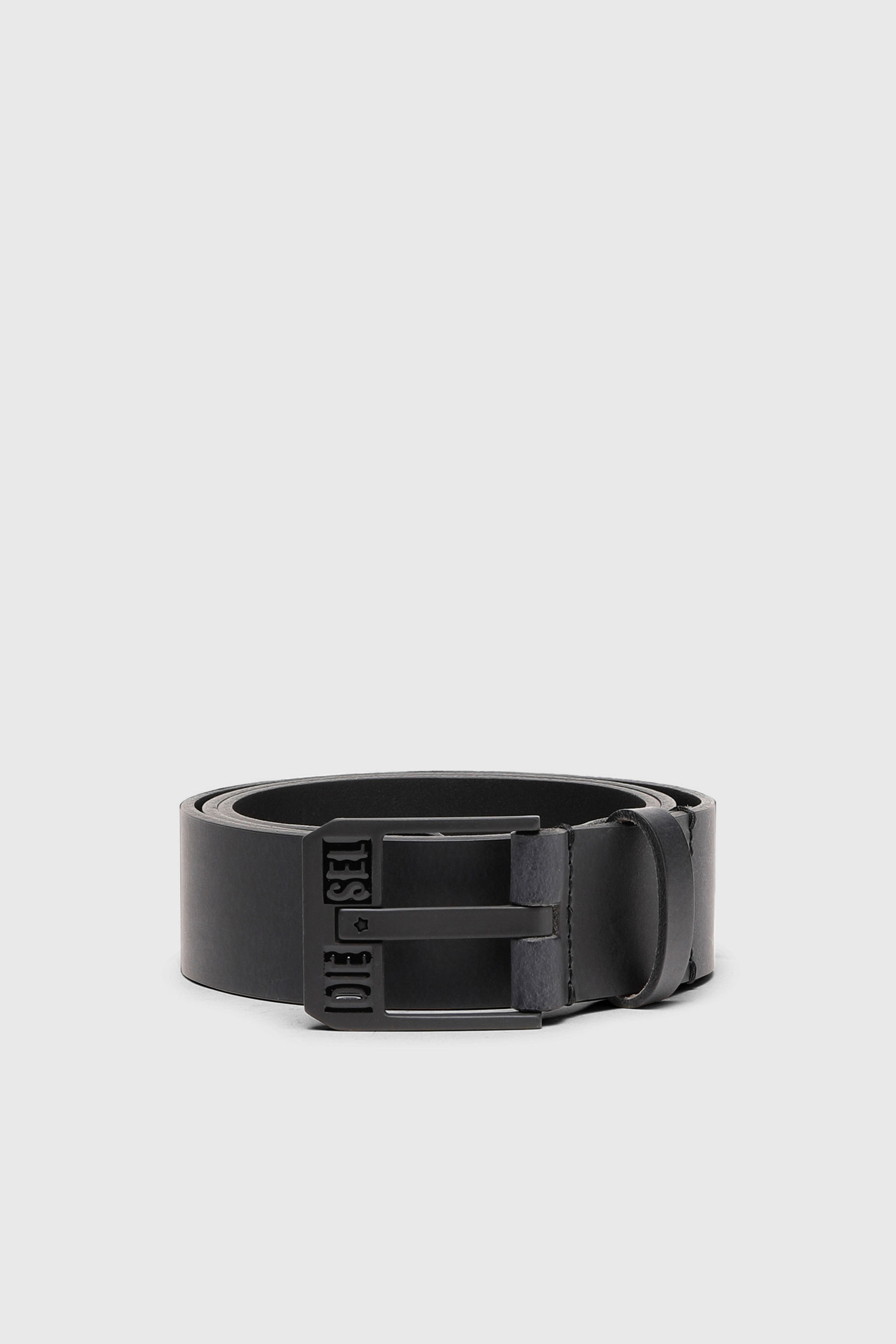 Diesel - BLUESTAR II, Ceinture 3.9 cm en cuir avec boucle logo &eacute;toile Homme in Gris - 1