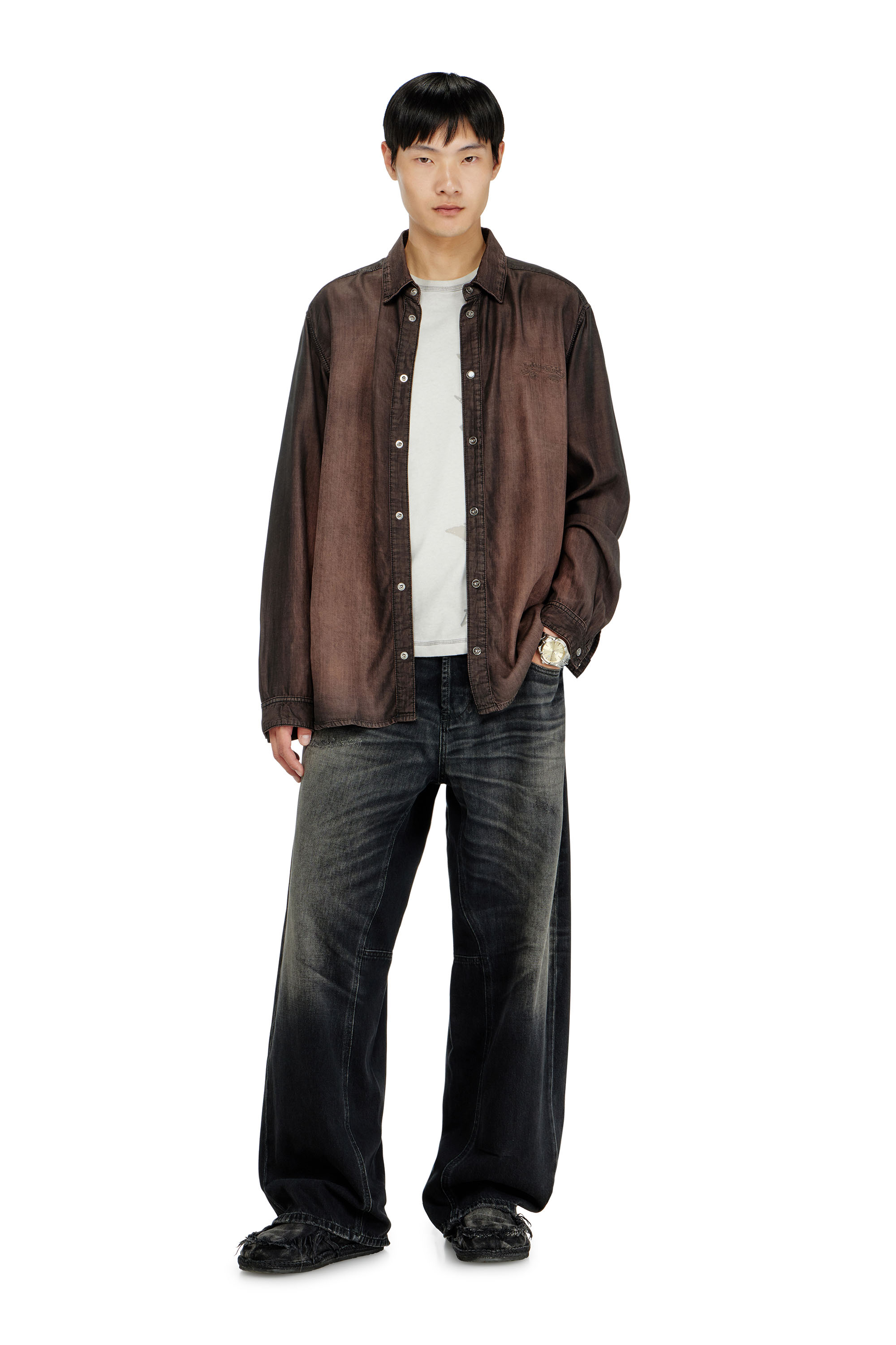 Diesel - T-RAWBISCO, D&eacute;bardeur sans manches avec graphismes emboss&eacute;s Homme in Gris - 2