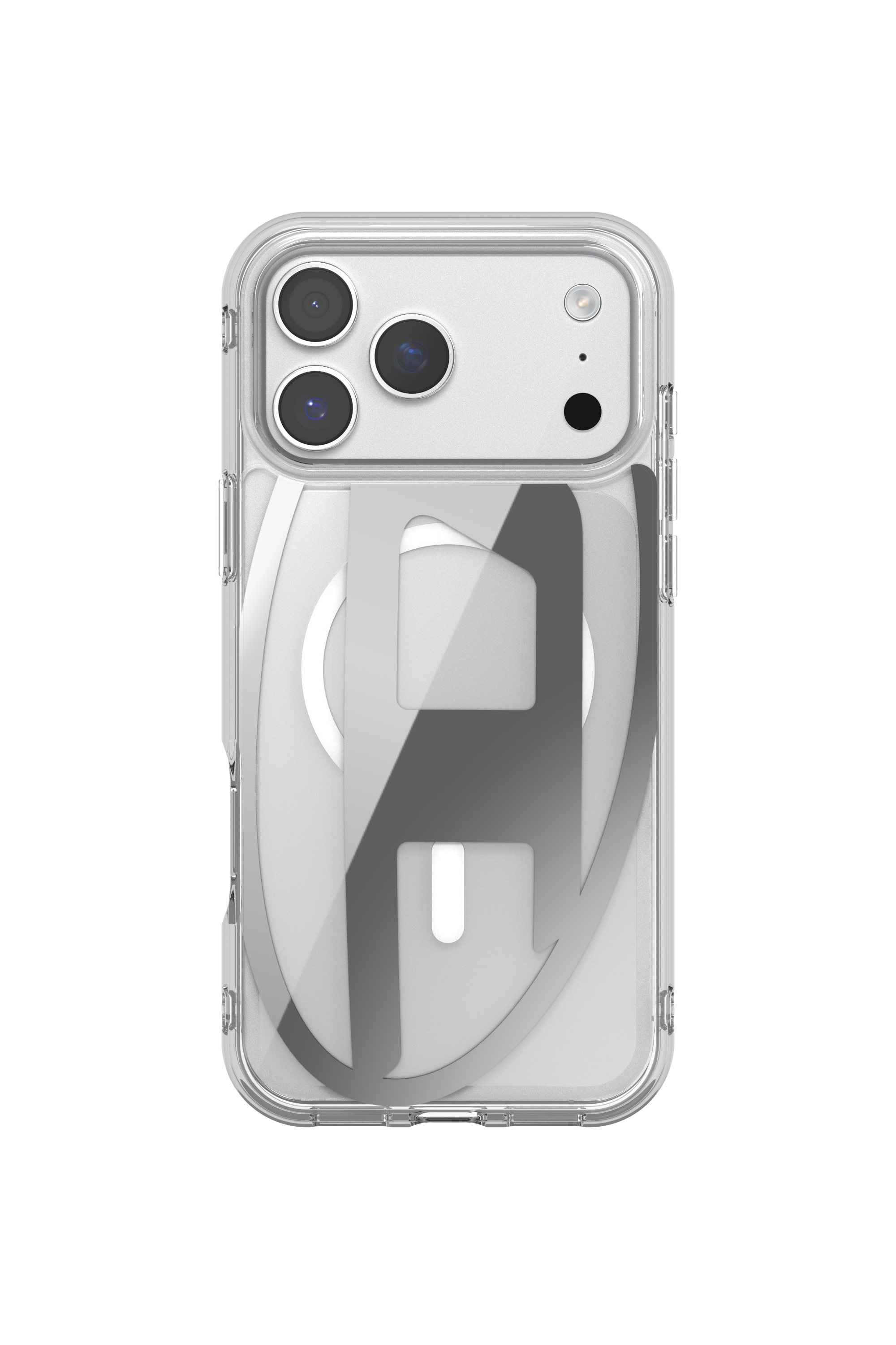 Diesel - 60414 AOP CASE, Étui métallique Oval D avec Magsafe pour iPhone 17 Pro Max Mixte in Gris - 2